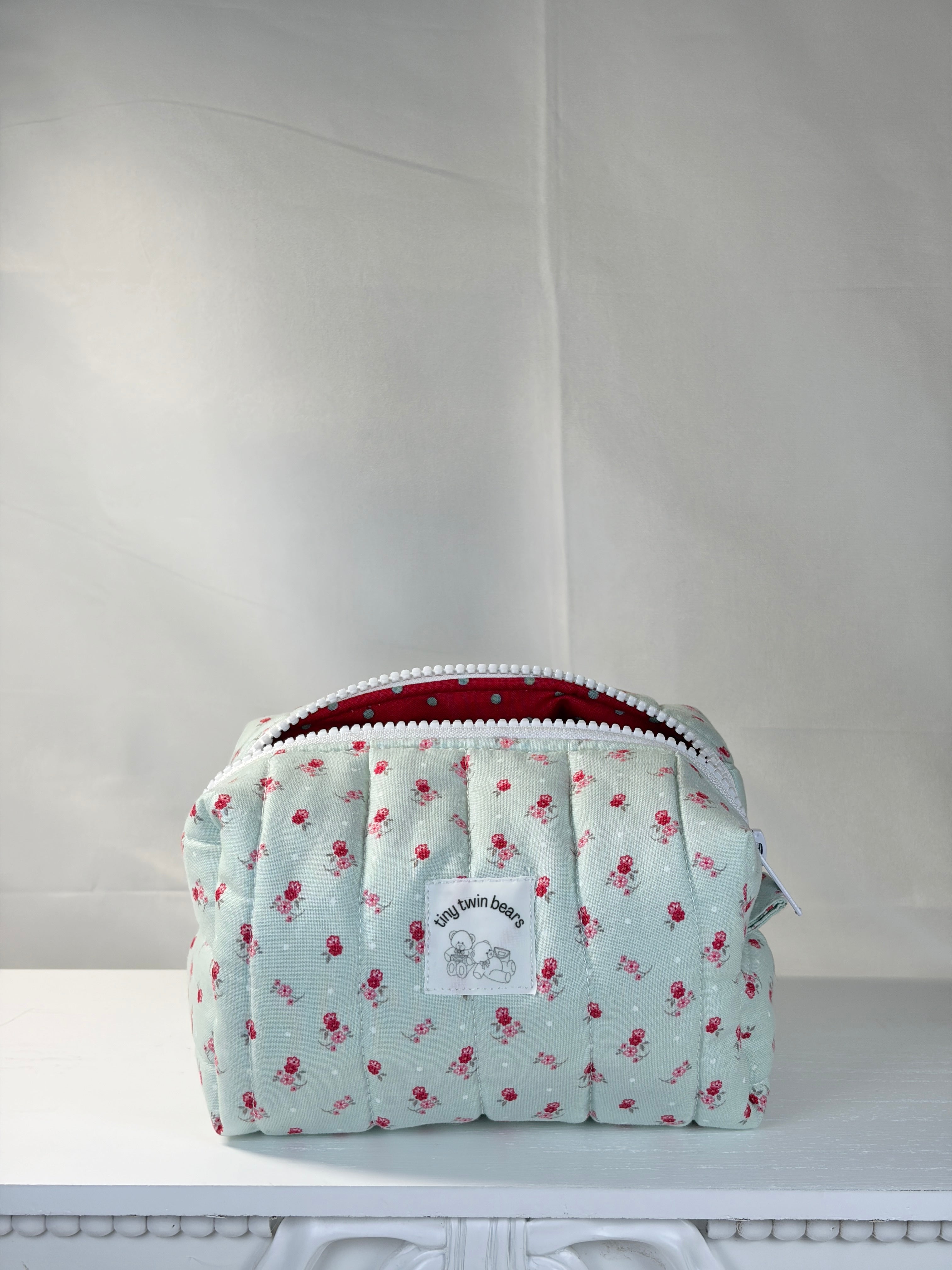 Blue Crimson Boxy Makeup Bag