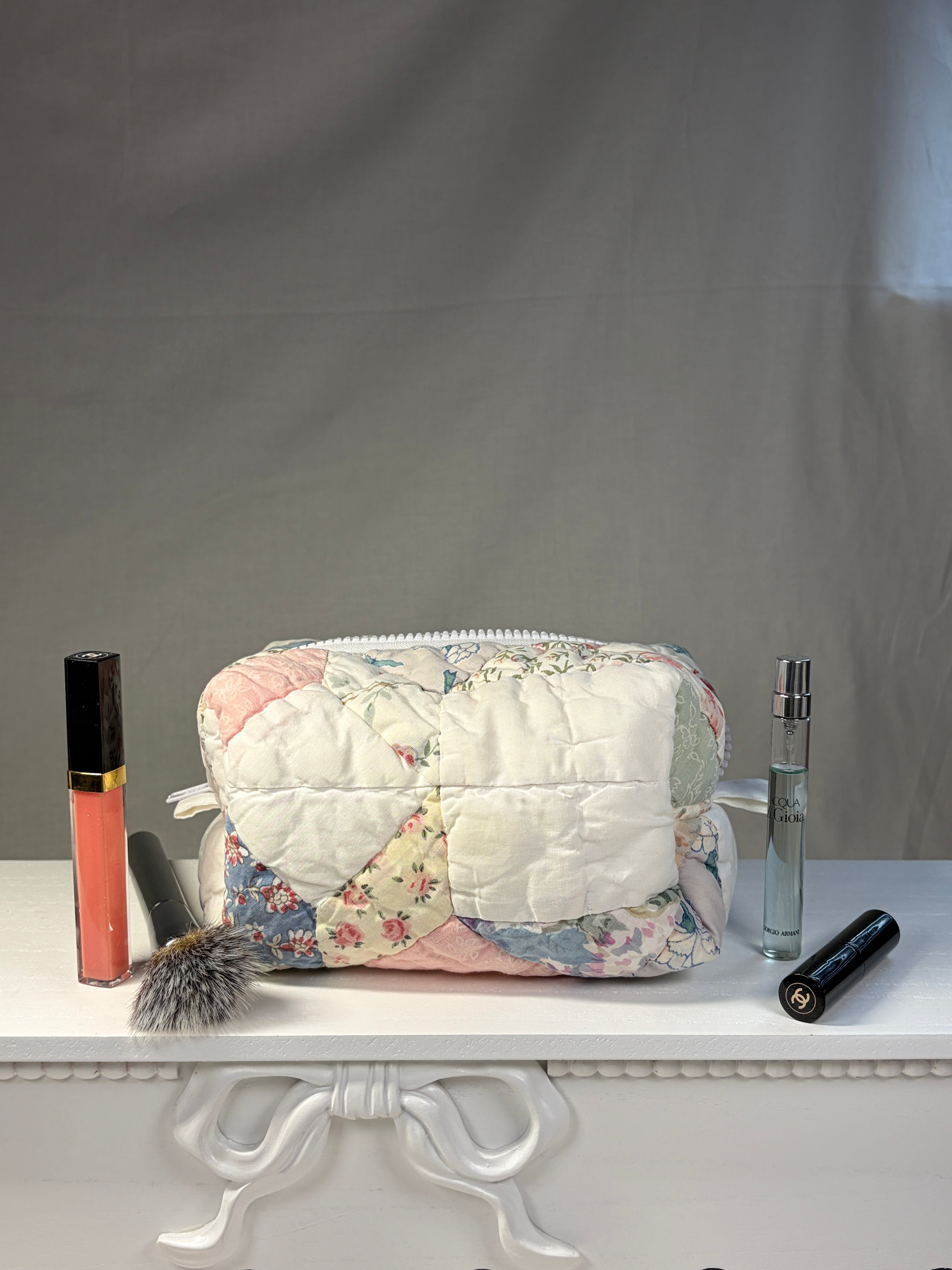 Upcycled Makeup Bag Polka Dot #3