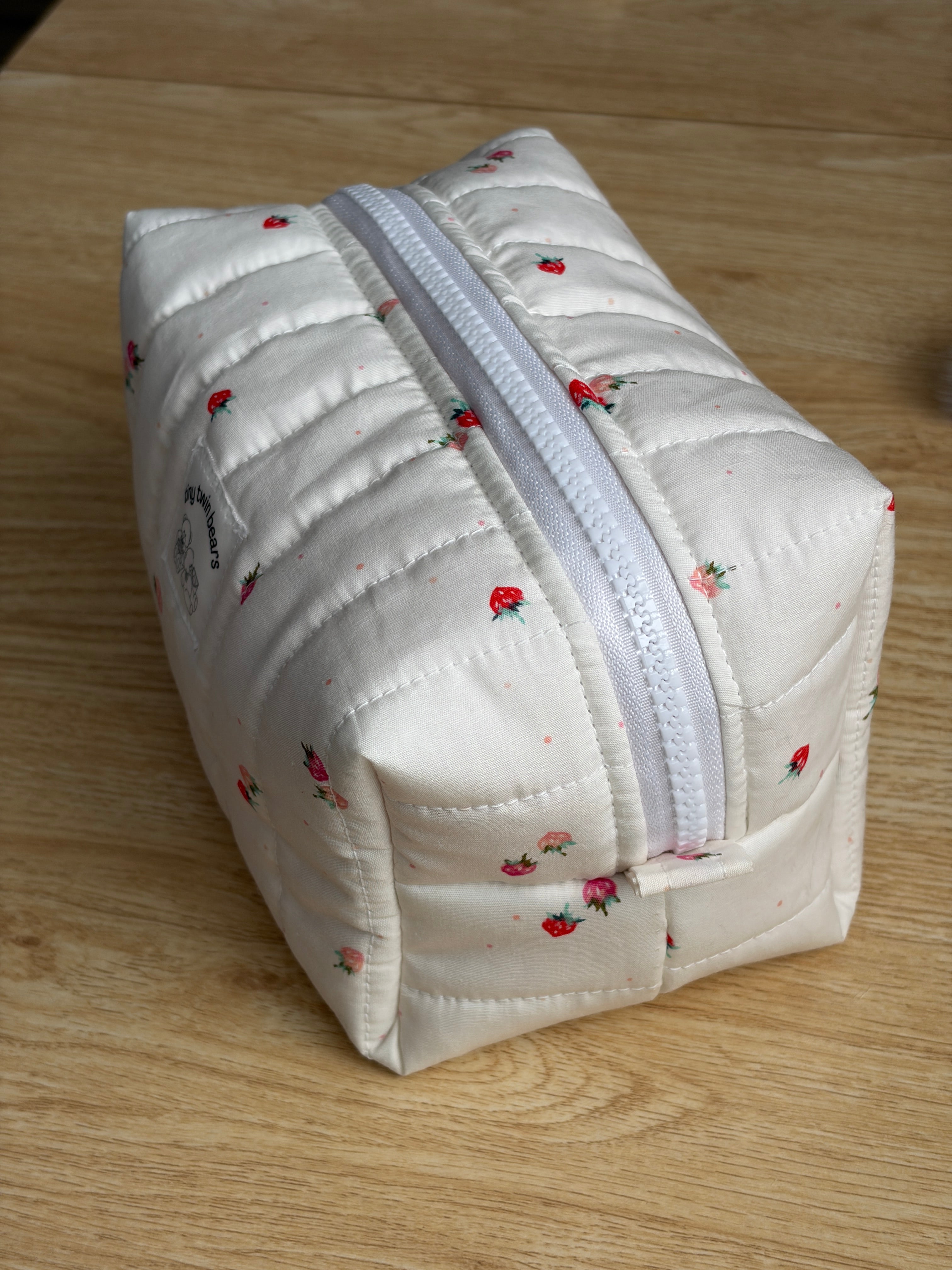 Strawberry Fields Boxy Makeup Bag