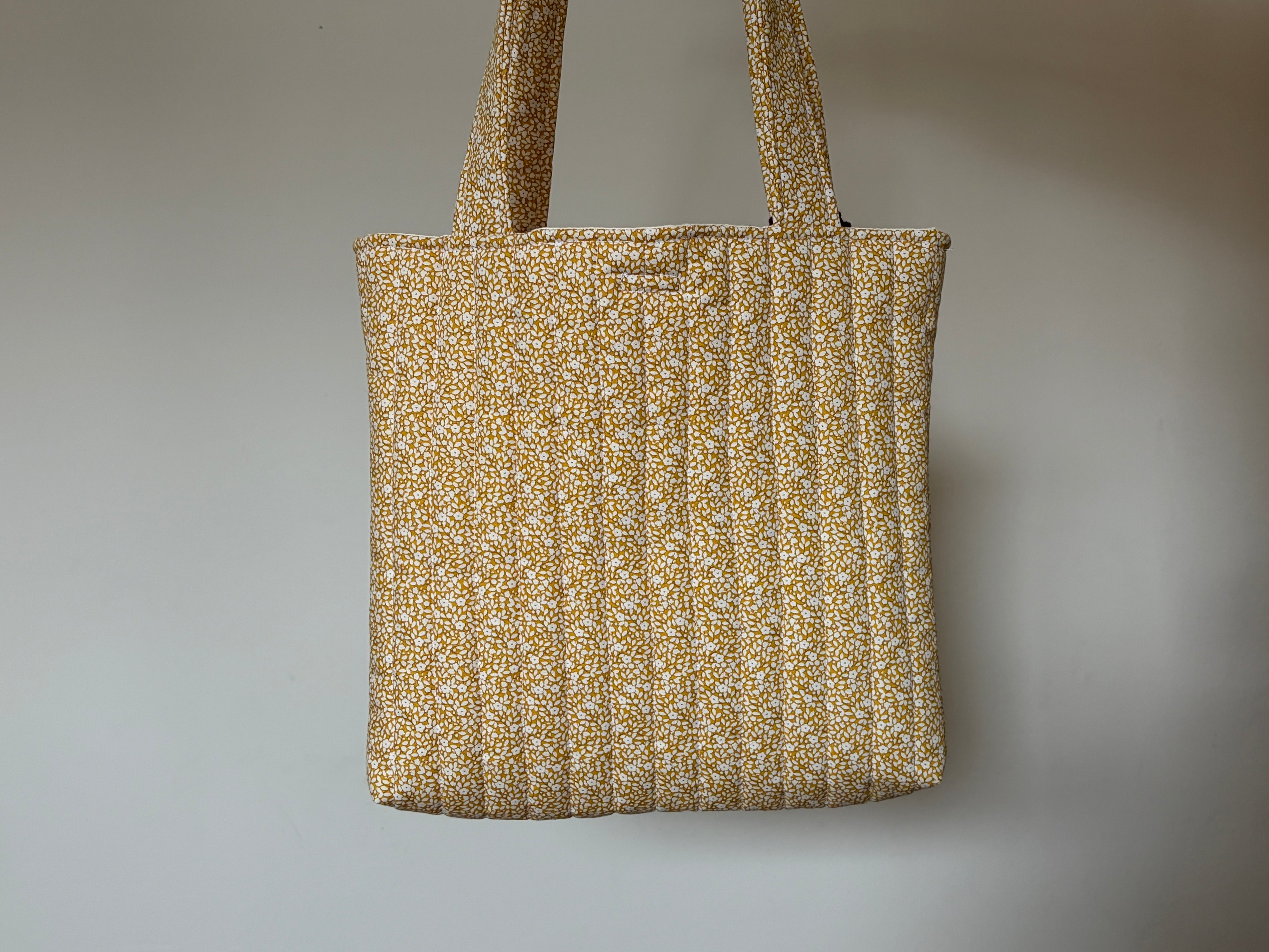 Mustard Cottage - Handmade Quilted Tote Bag