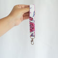 Bird Keychain Wristlet Pink Liner