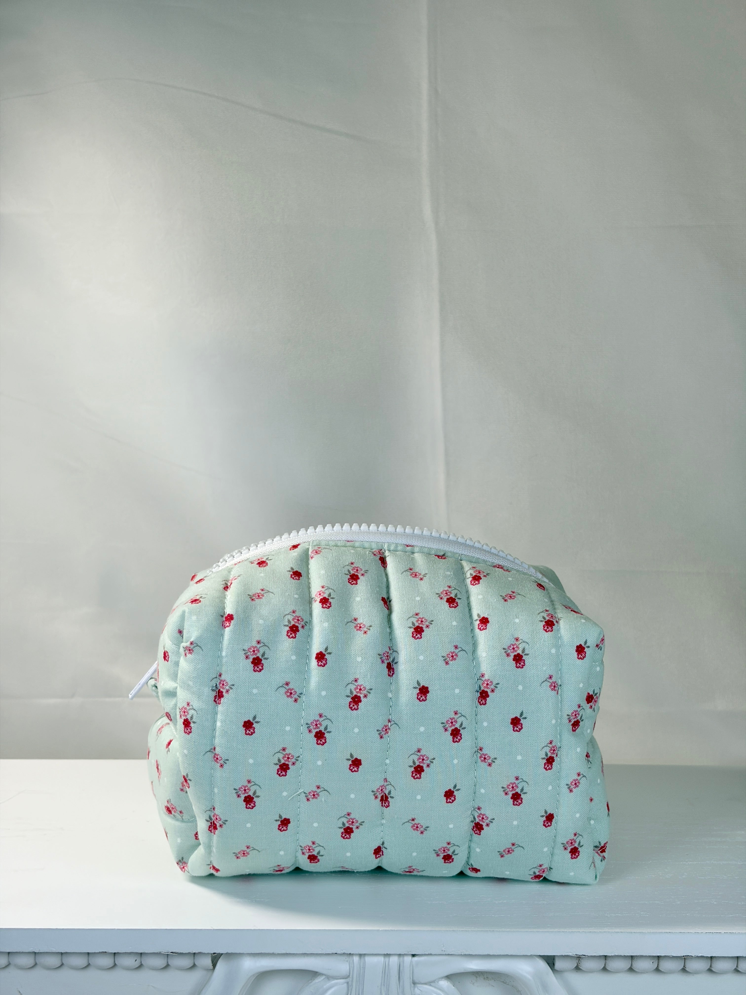 Blue Crimson Boxy Makeup Bag
