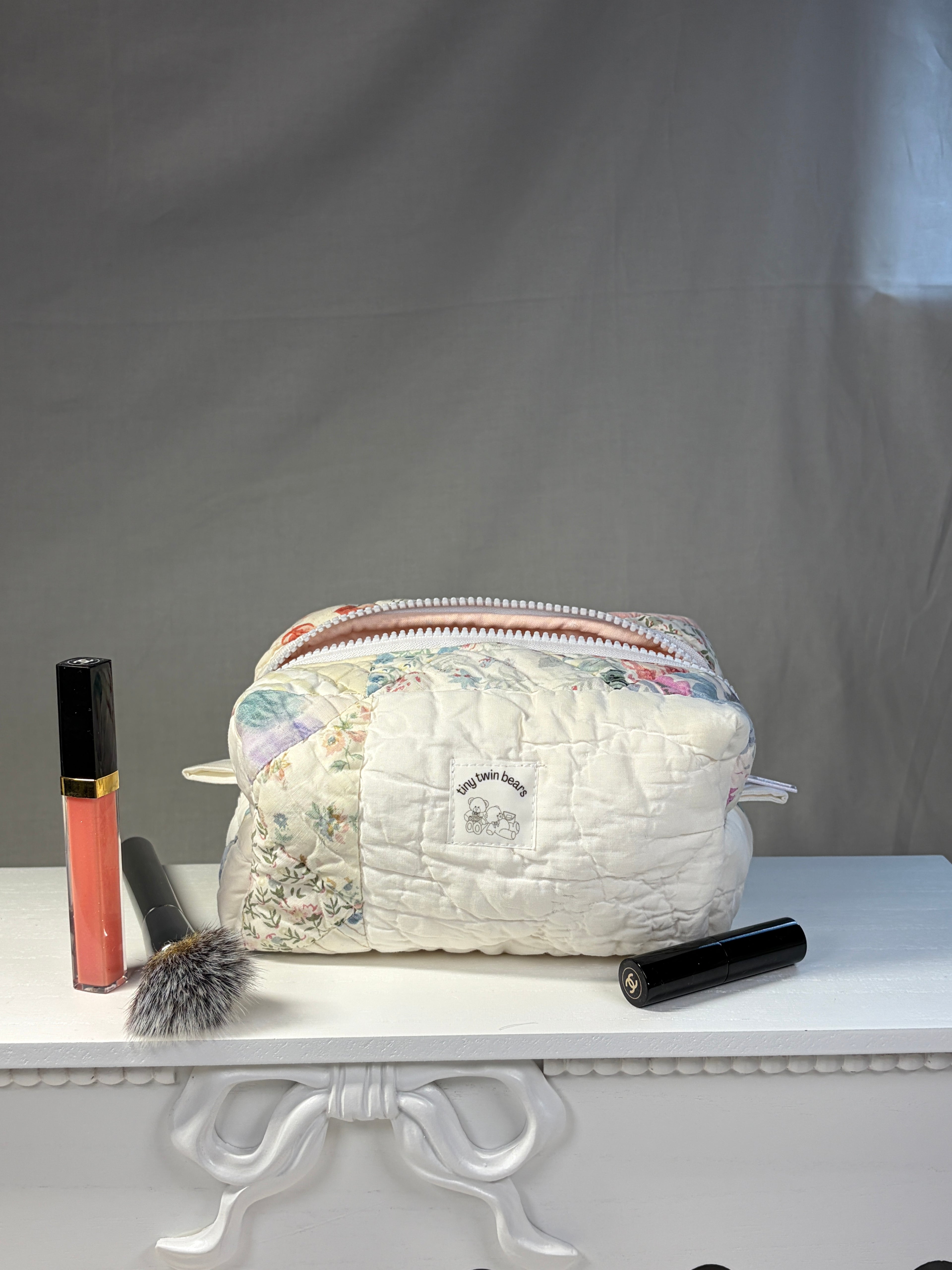Upcycled Makeup Bag Polka Dot #3