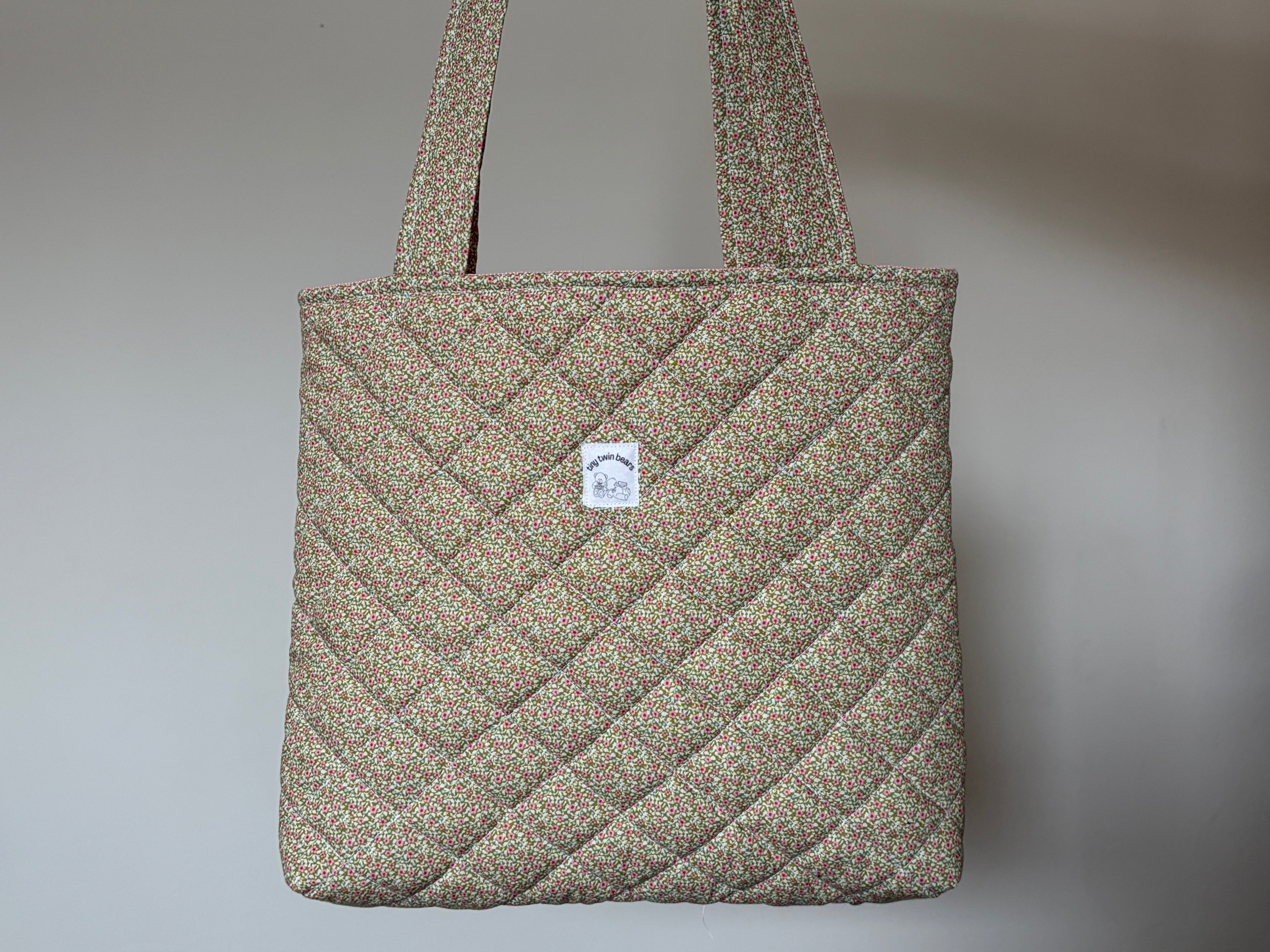 Ditsy Meadow - Handmade Quilted Tote Bag
