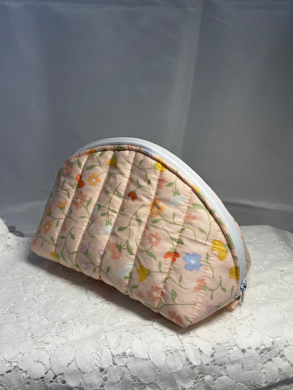 Peach Blossom Medium Clamshell Pouch