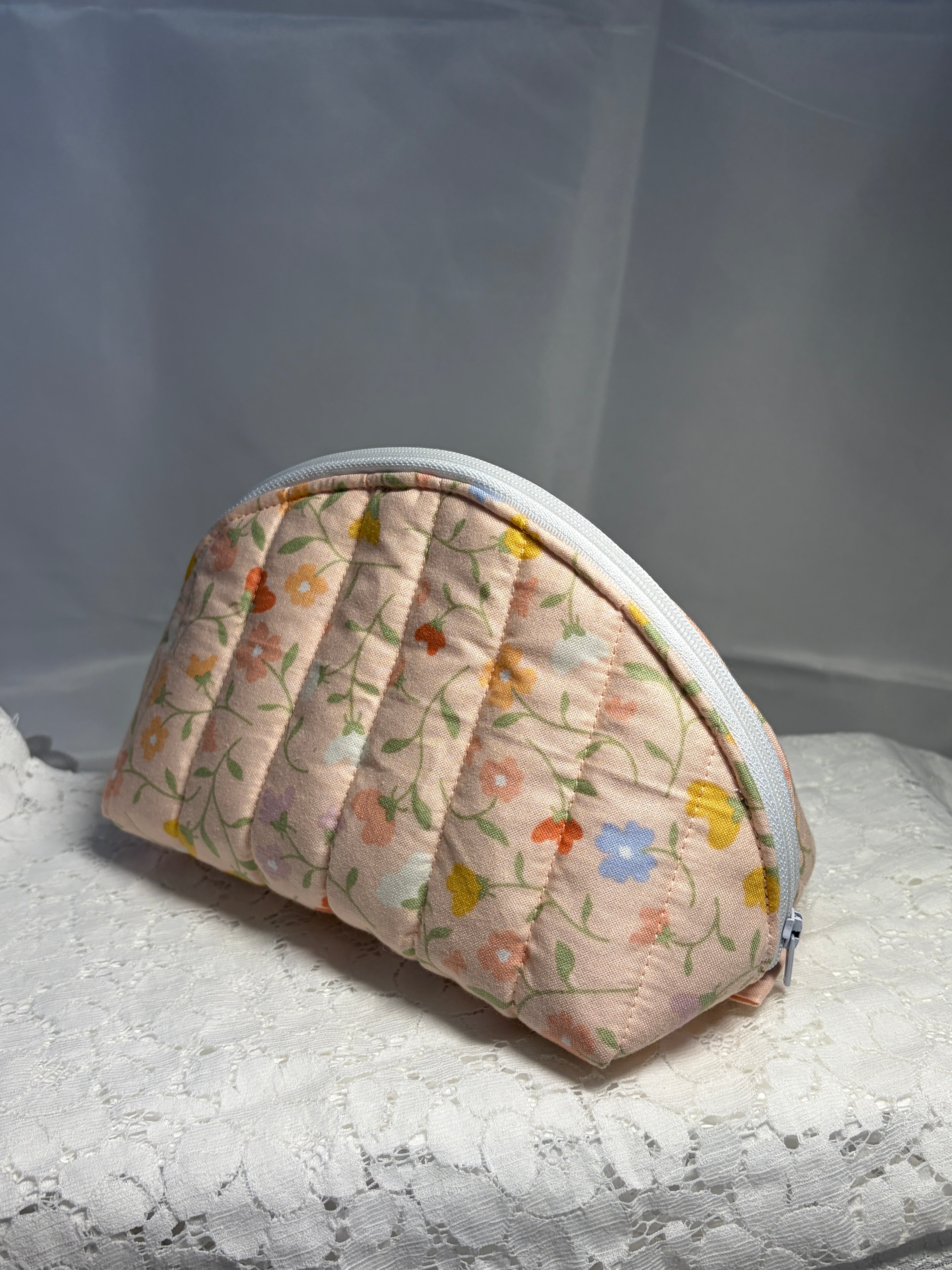 Peach Blossom Medium Clamshell Pouch