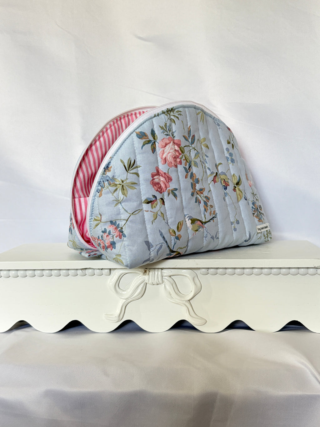 Blue Bird Large Clamshell Pouch