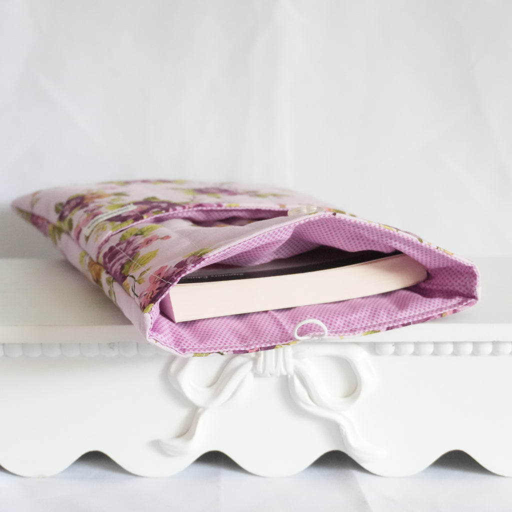 Purple Floral Book Sleeve