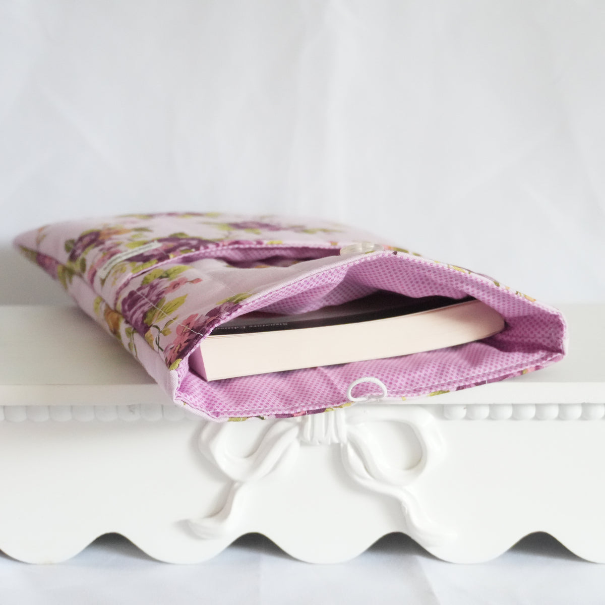 Purple Floral Book Sleeve