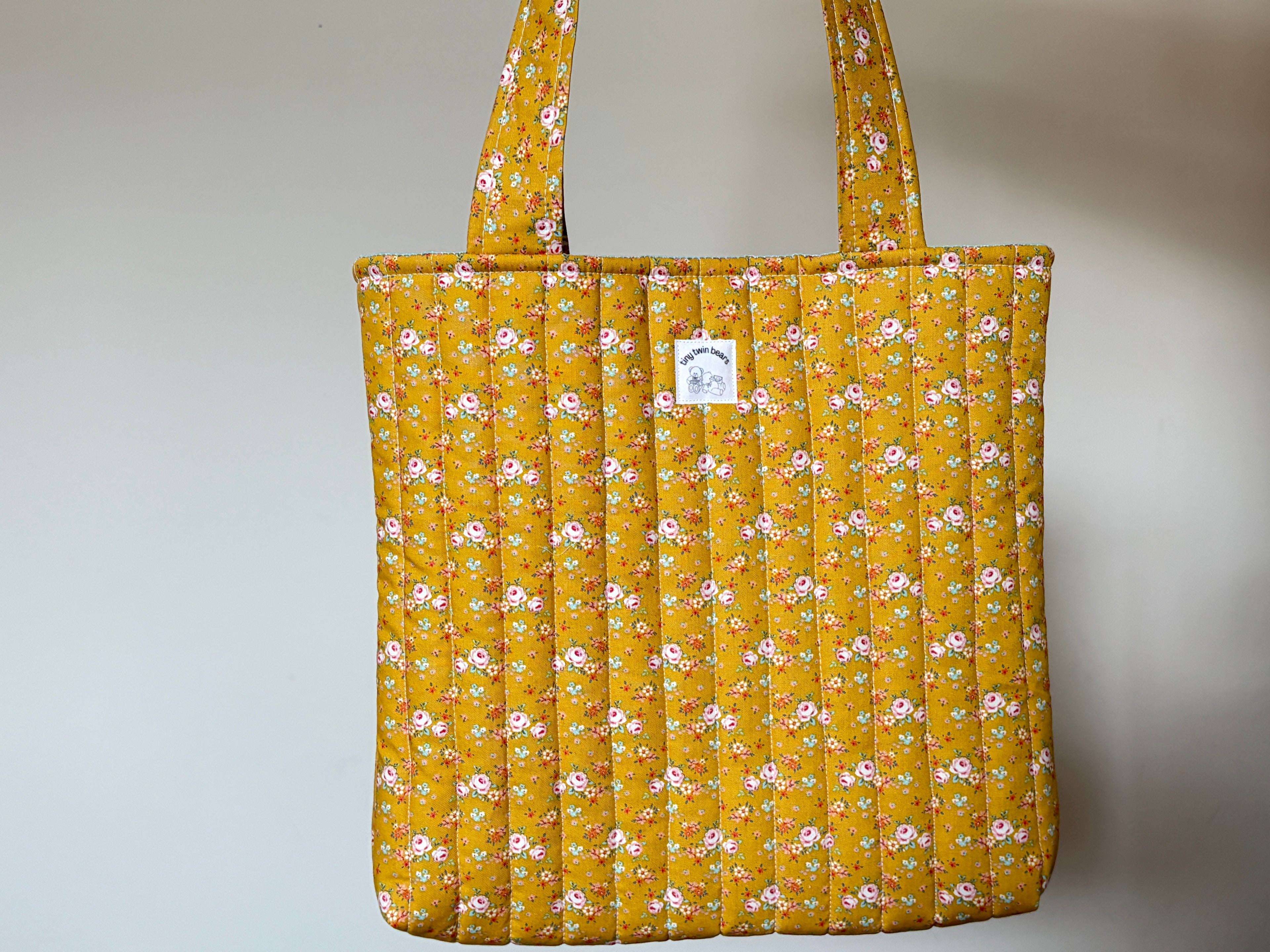 Mustard Garden - Handmade Quilted Tote Bag
