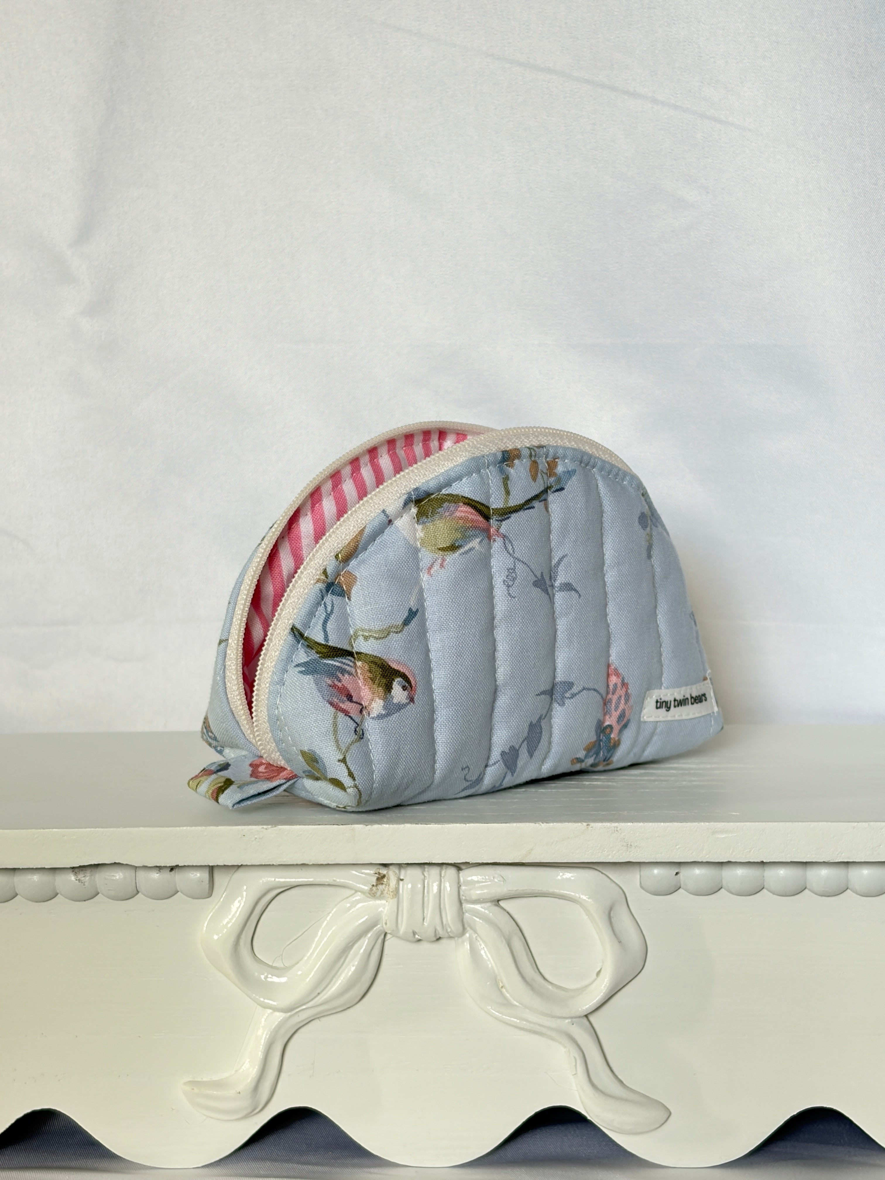 Blue Bird Small Clamshell Pouch