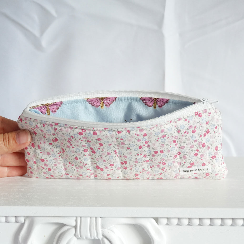 Rosy Floral Pencil Case