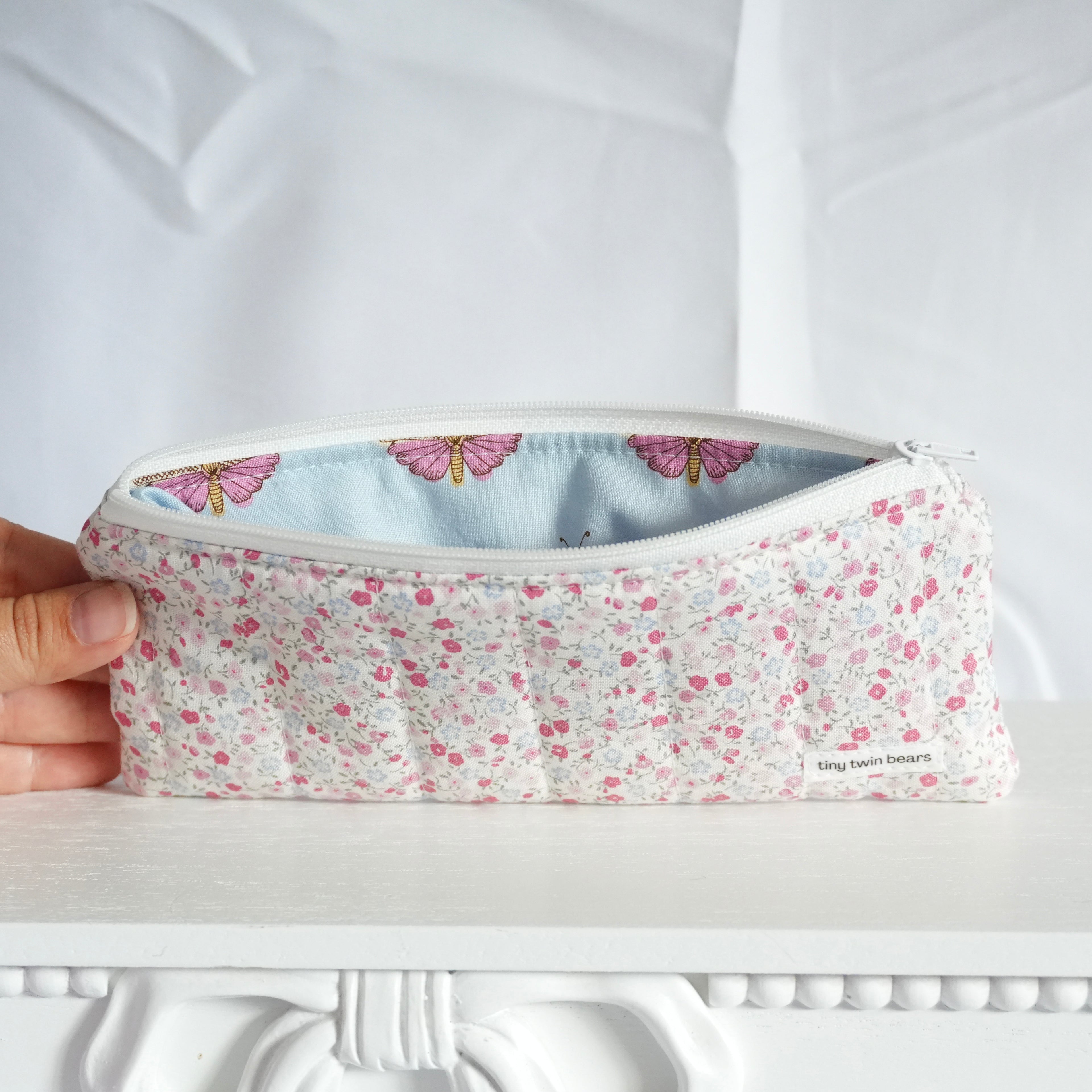 Rosy Floral Pencil Case