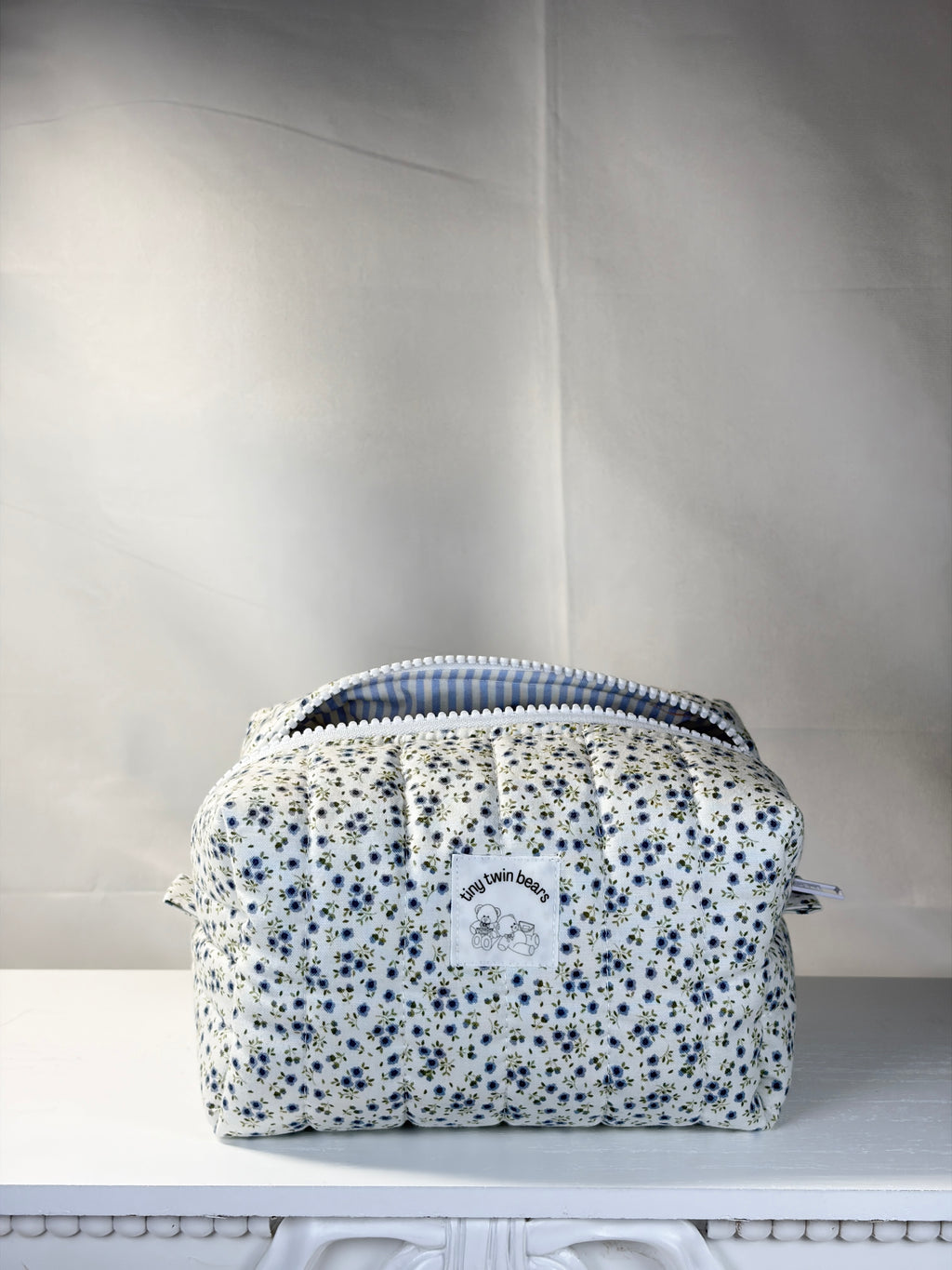 Periwinkle Boxy Makeup Bag