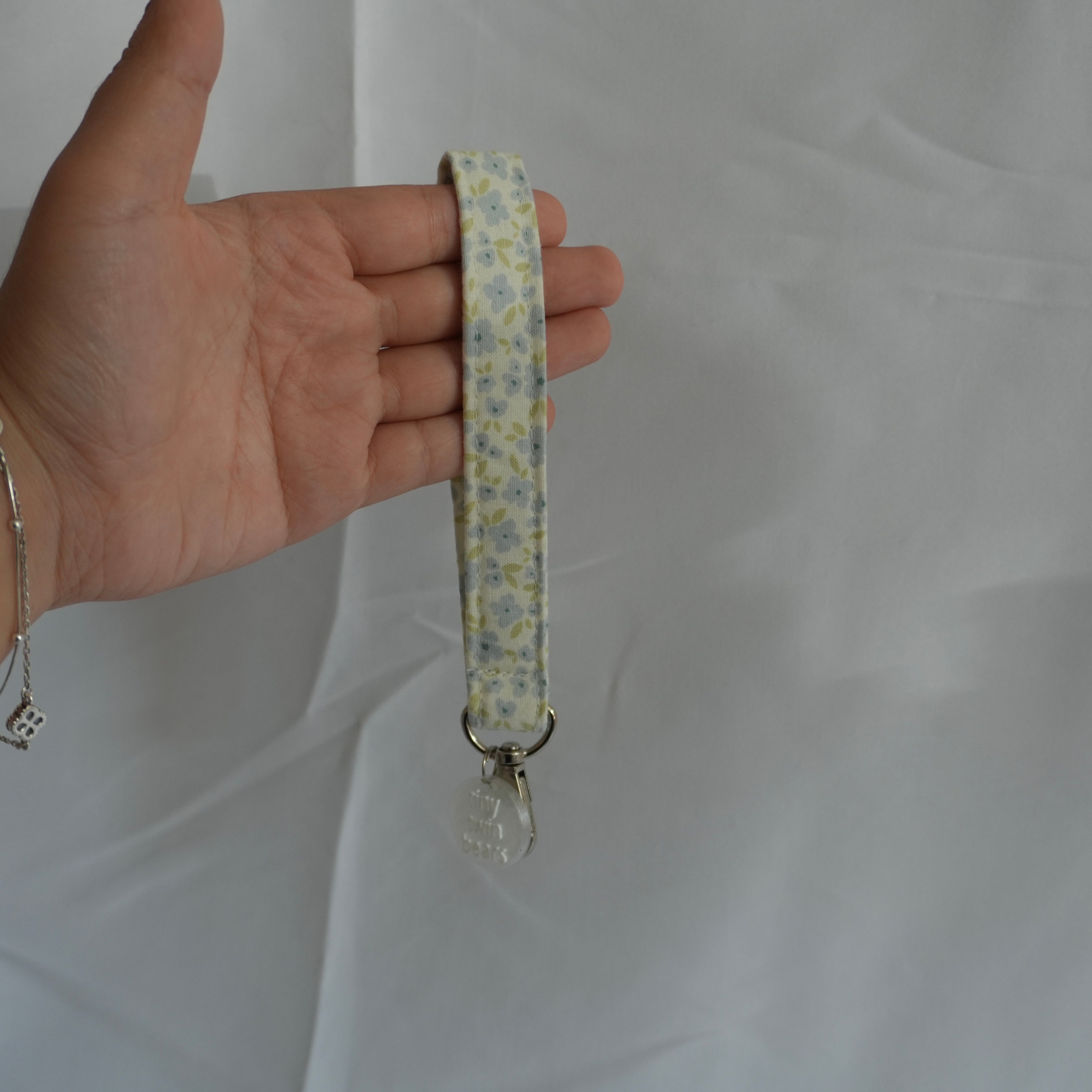 Blue Picnic Wristlet