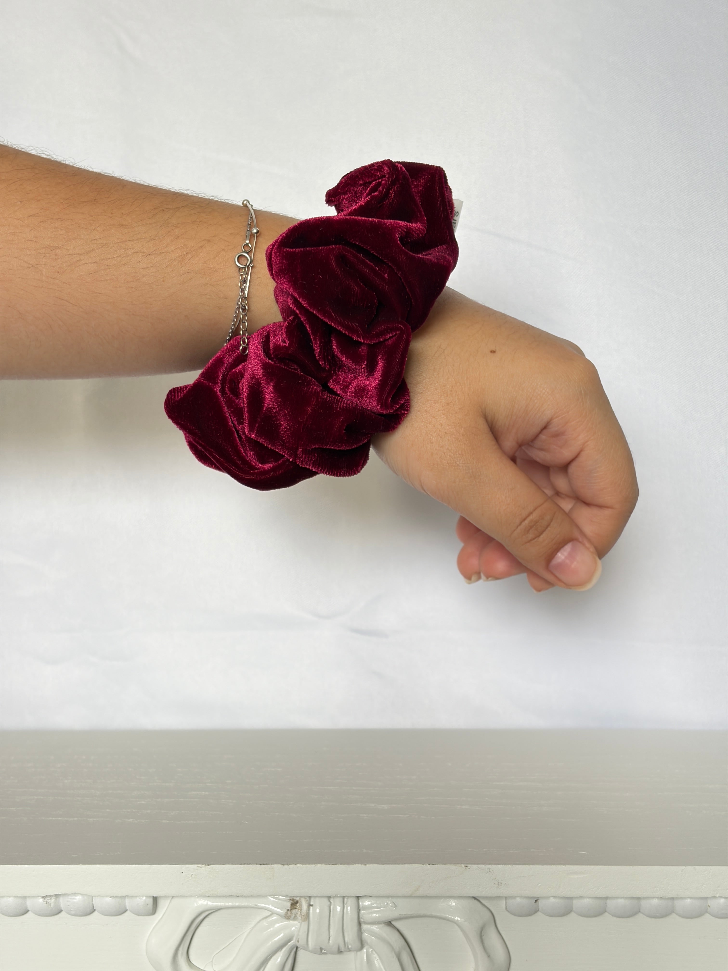 Red Velvet Hair Scrunchie