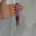 Purple Floral Wristlet