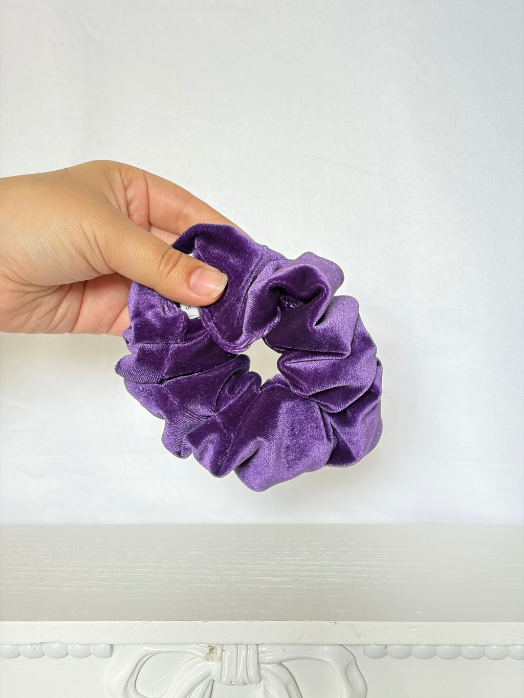 Purple Velvet Hair Scrunchie