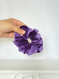 Purple Velvet Hair Scrunchie