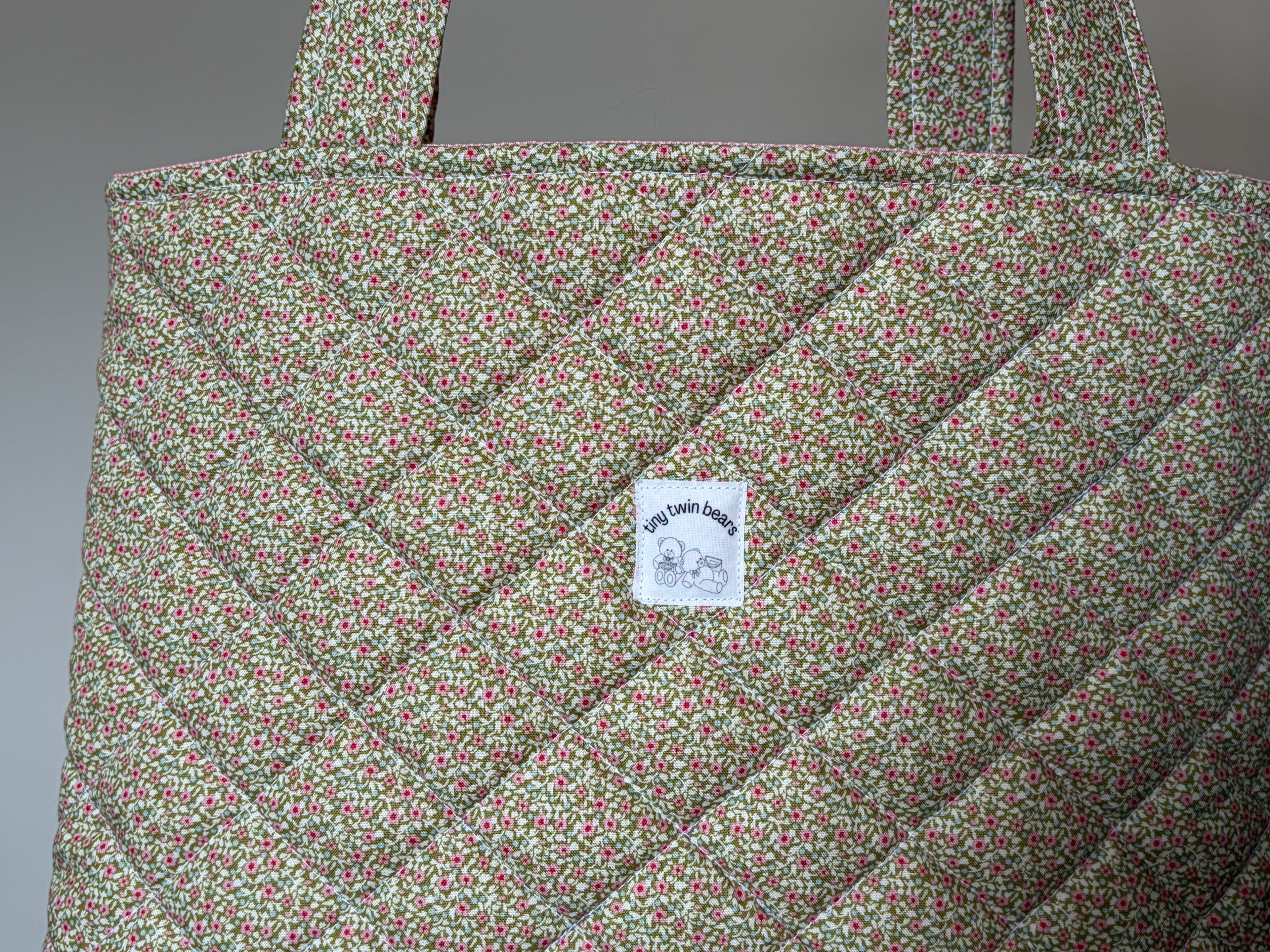 Ditsy Meadow - Handmade Quilted Tote Bag