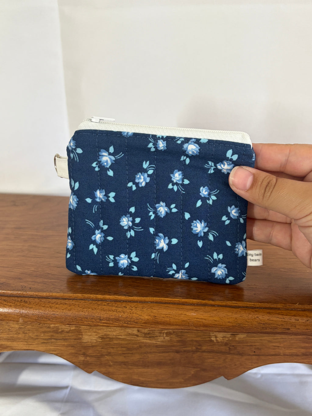 Deep Blue Floral Wallet