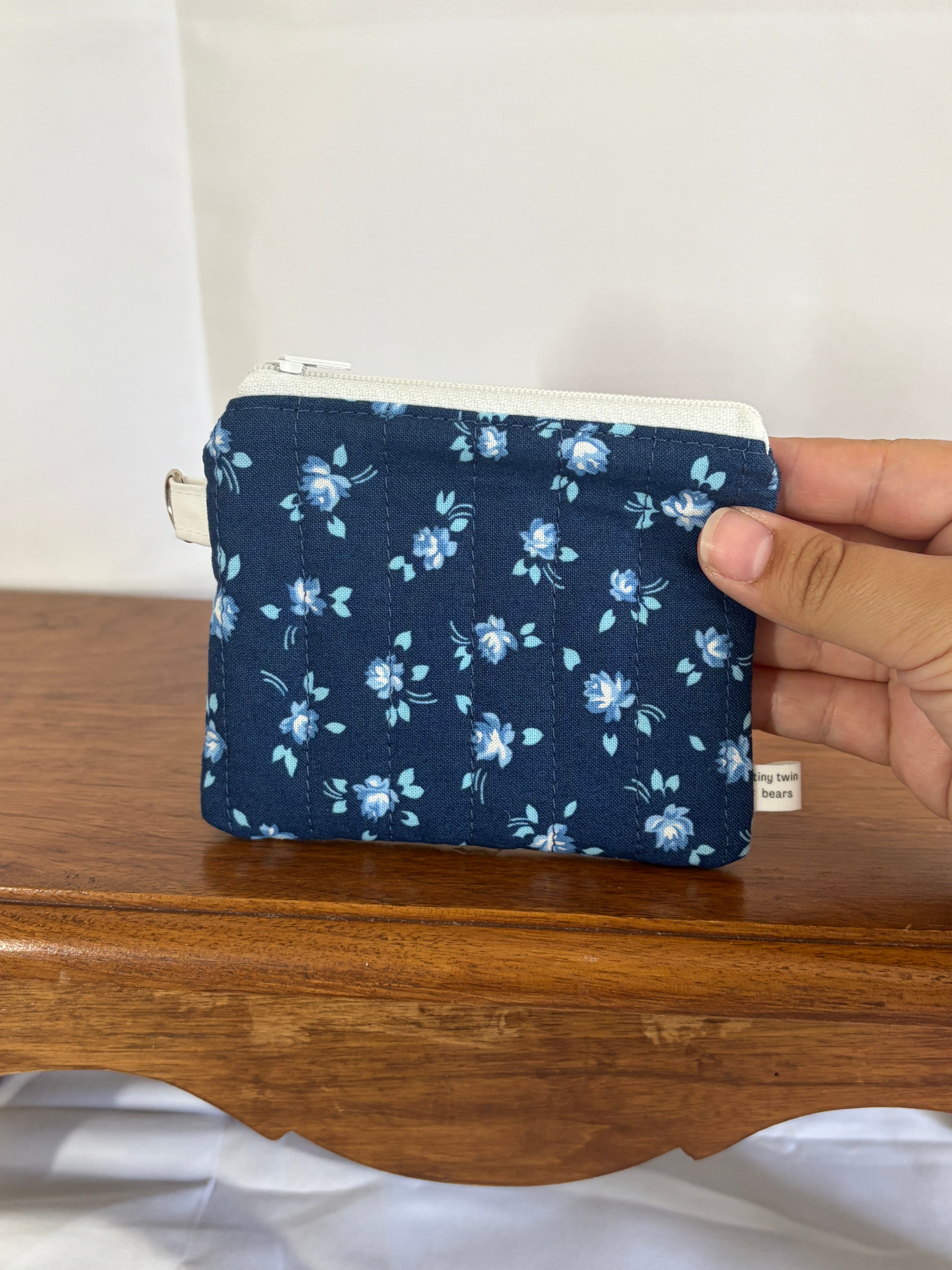 Deep Blue Floral Wallet