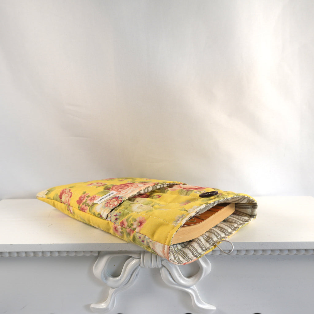 Yellow Floral Book Sleeve