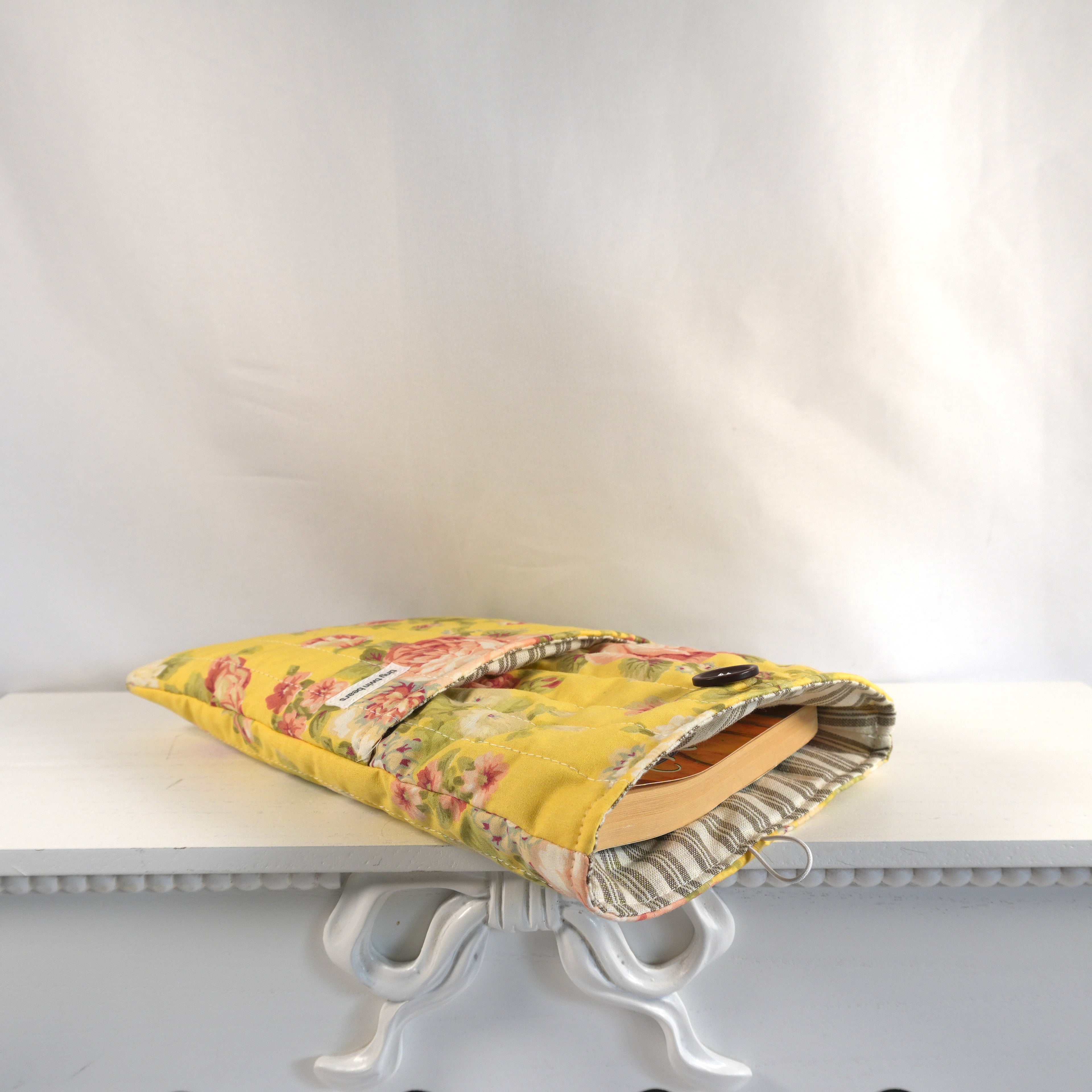 Yellow Floral Book Sleeve