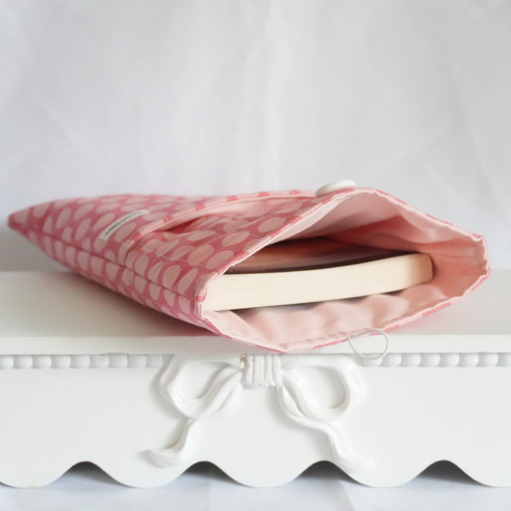 Pink Polka Dot Book Sleeve