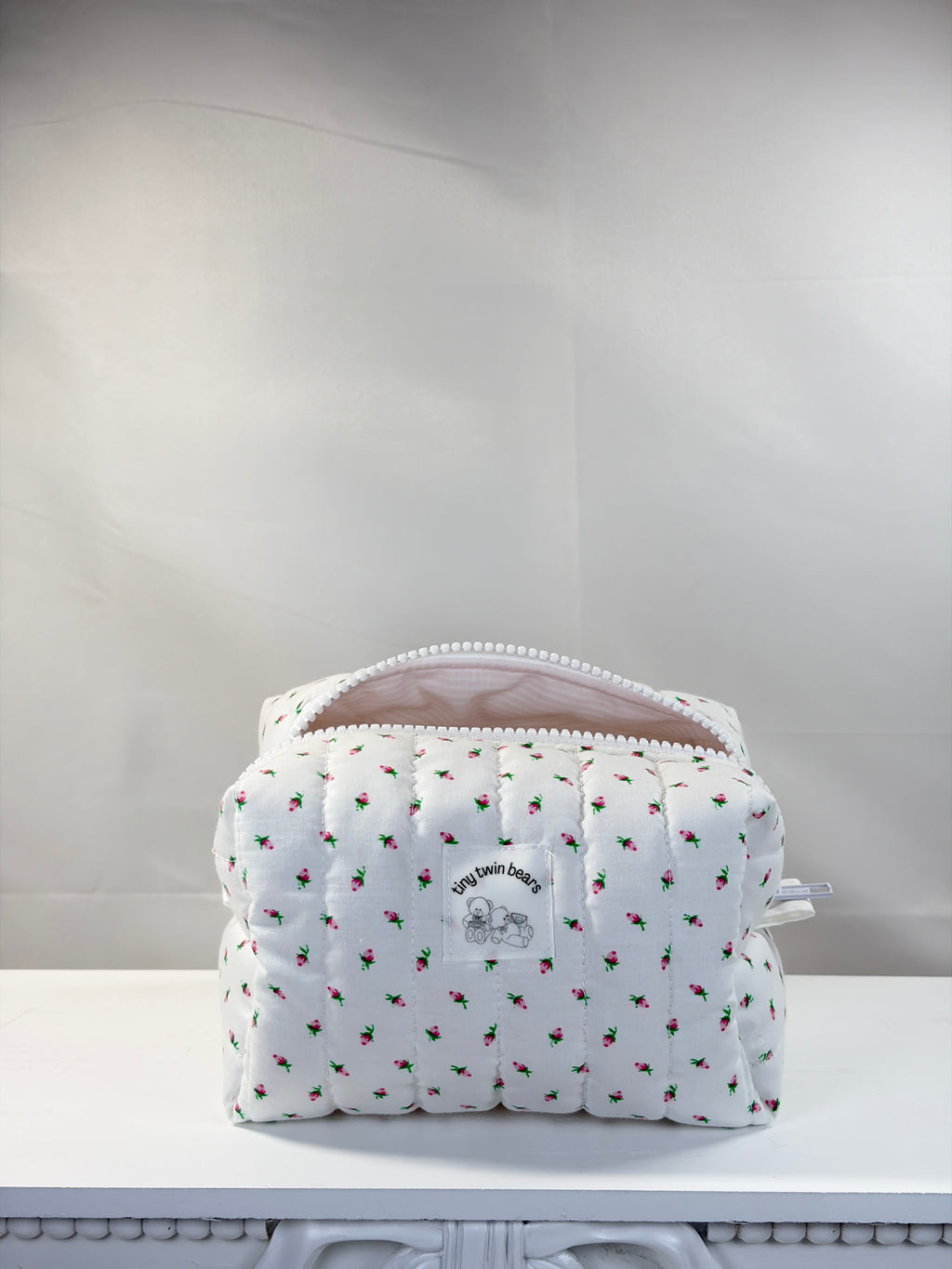 Mini Rose Boxy Makeup Bag