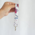 Bird Keychain Wristlet Blue Liner