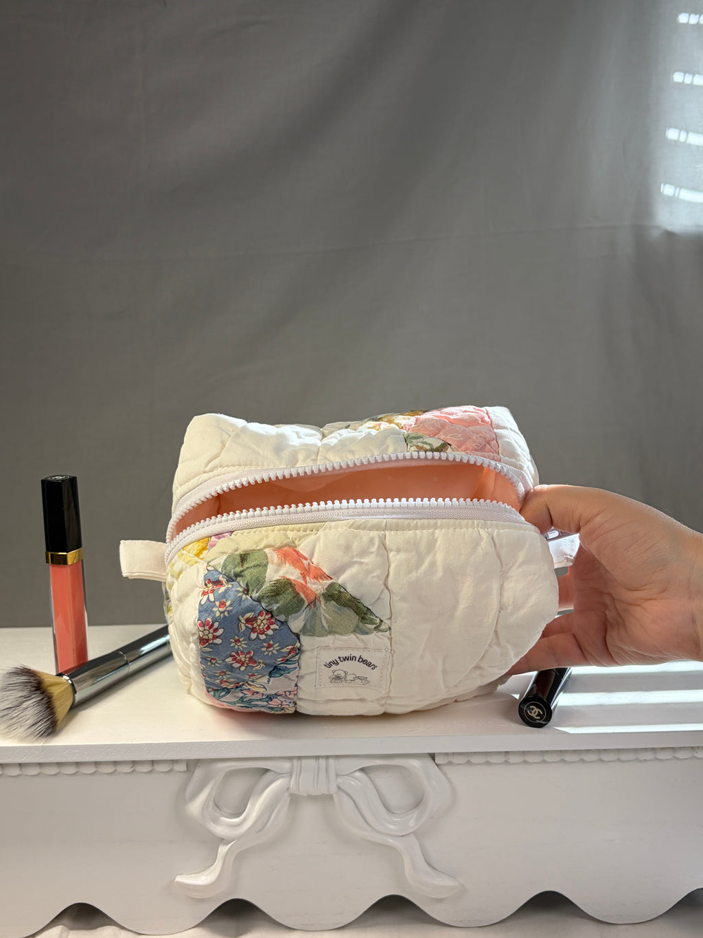 Upcycled Makeup Bag Polka Dot #2
