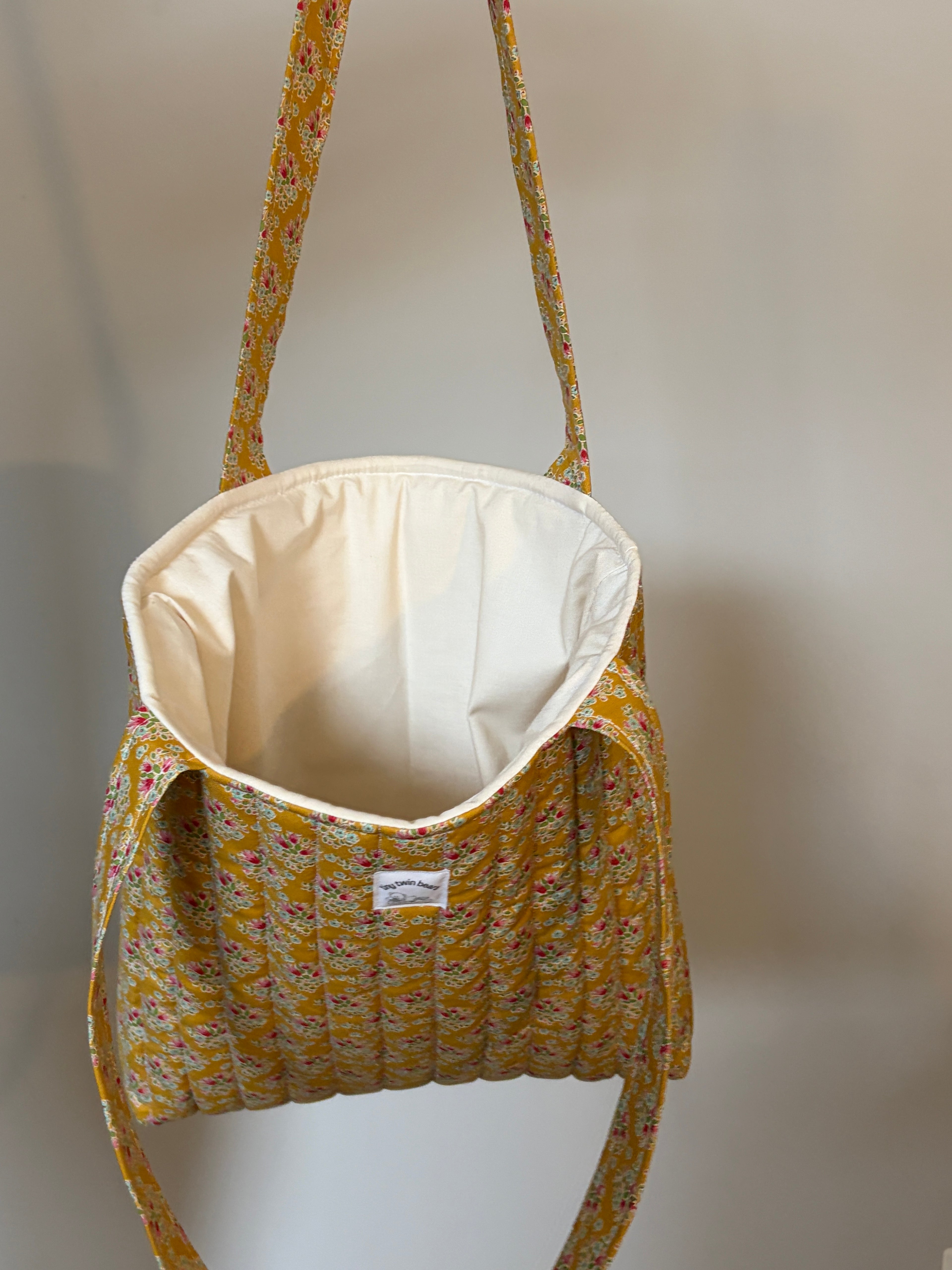 Mustard Garden - Handmade Quilted Tote Bag