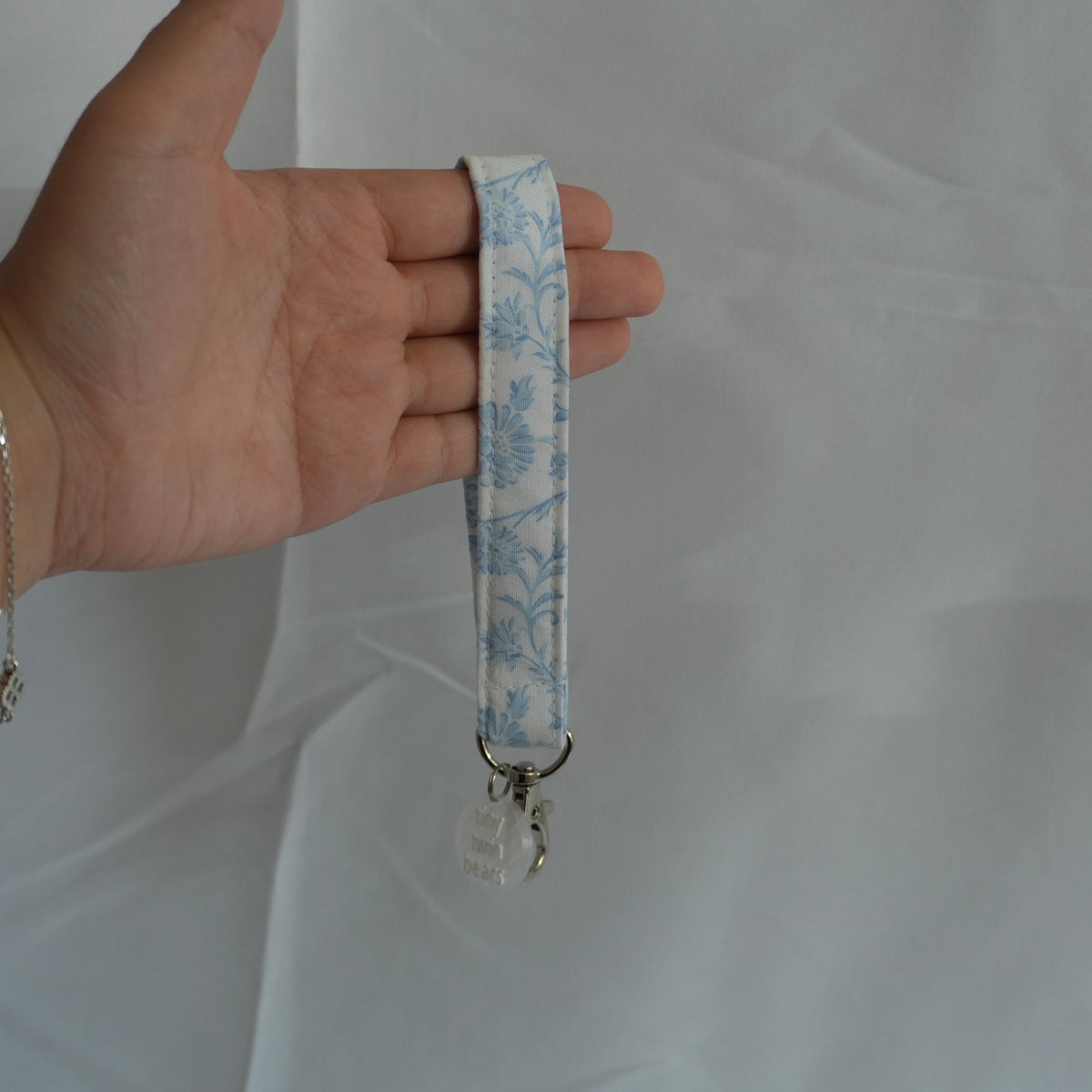 Blue Scroll Wristlet