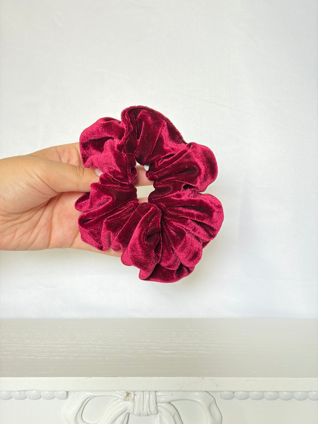 Red Velvet Hair Scrunchie