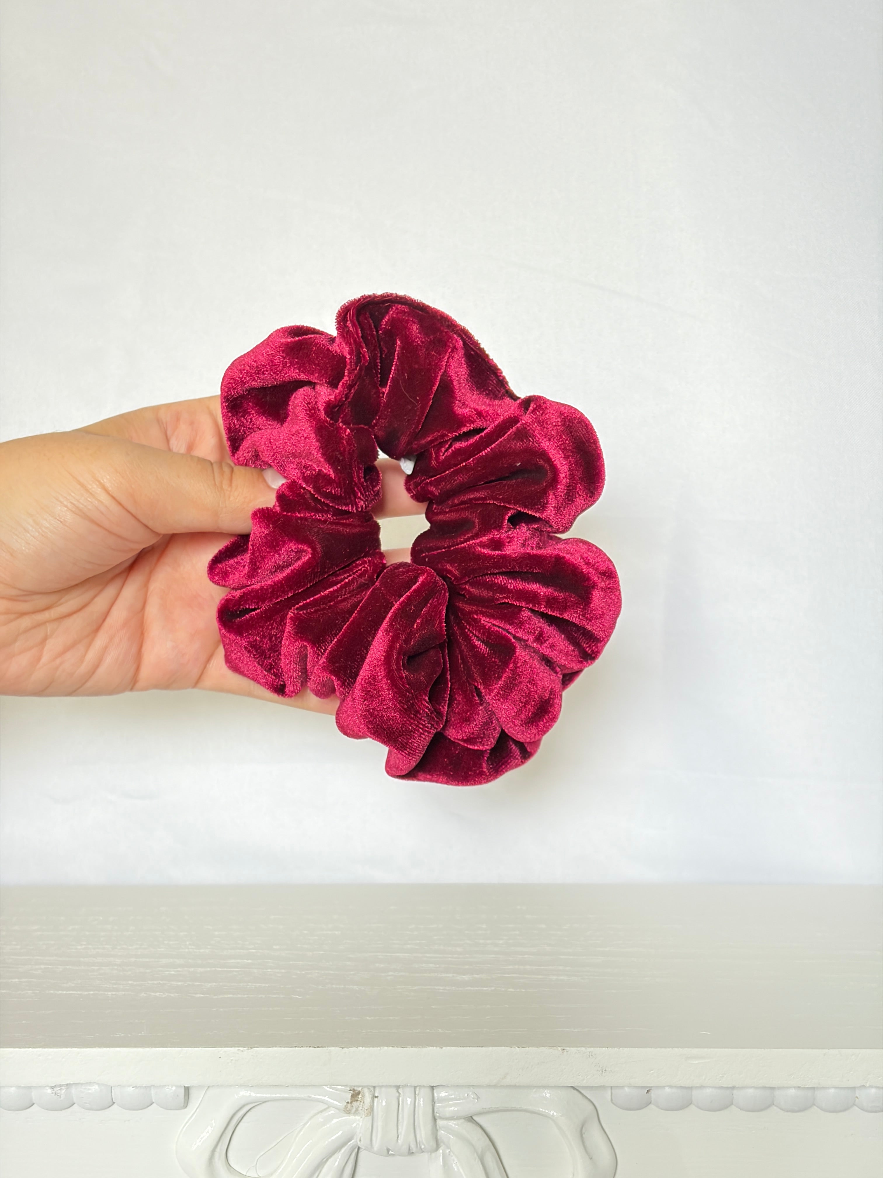 Red Velvet Hair Scrunchie