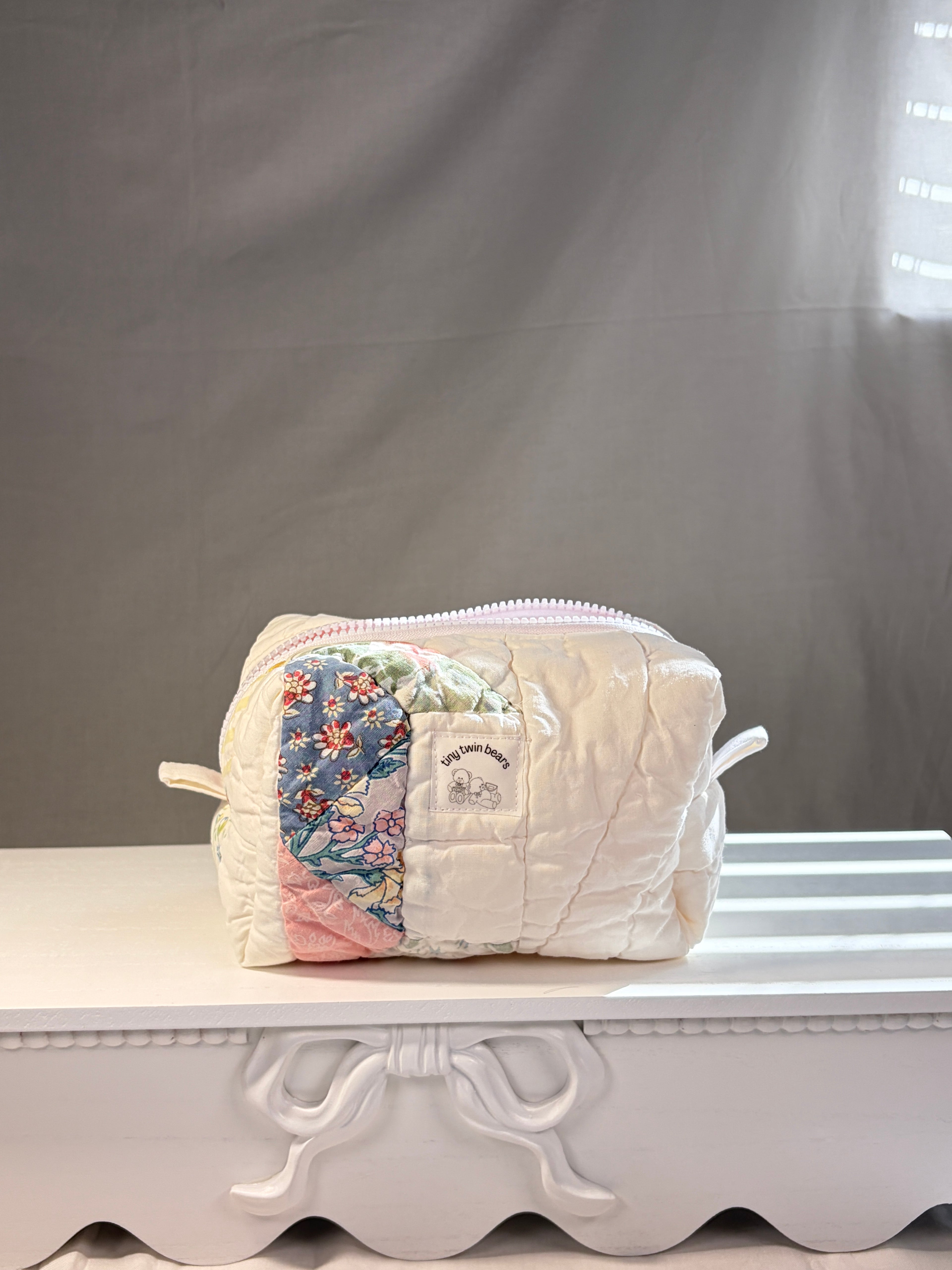 Upcycled Makeup Bag Polka Dot #2