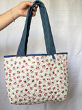 Floral and Denim Mini Tote