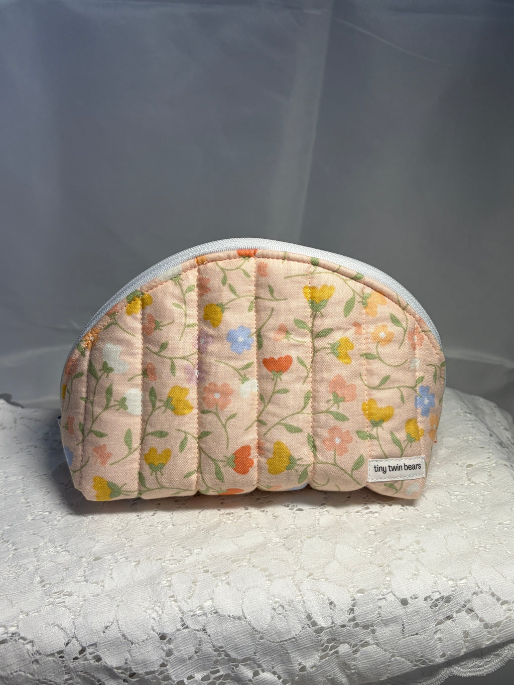 Peach Blossom Medium Clamshell Pouch