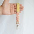 Yellow Floral Wristlet