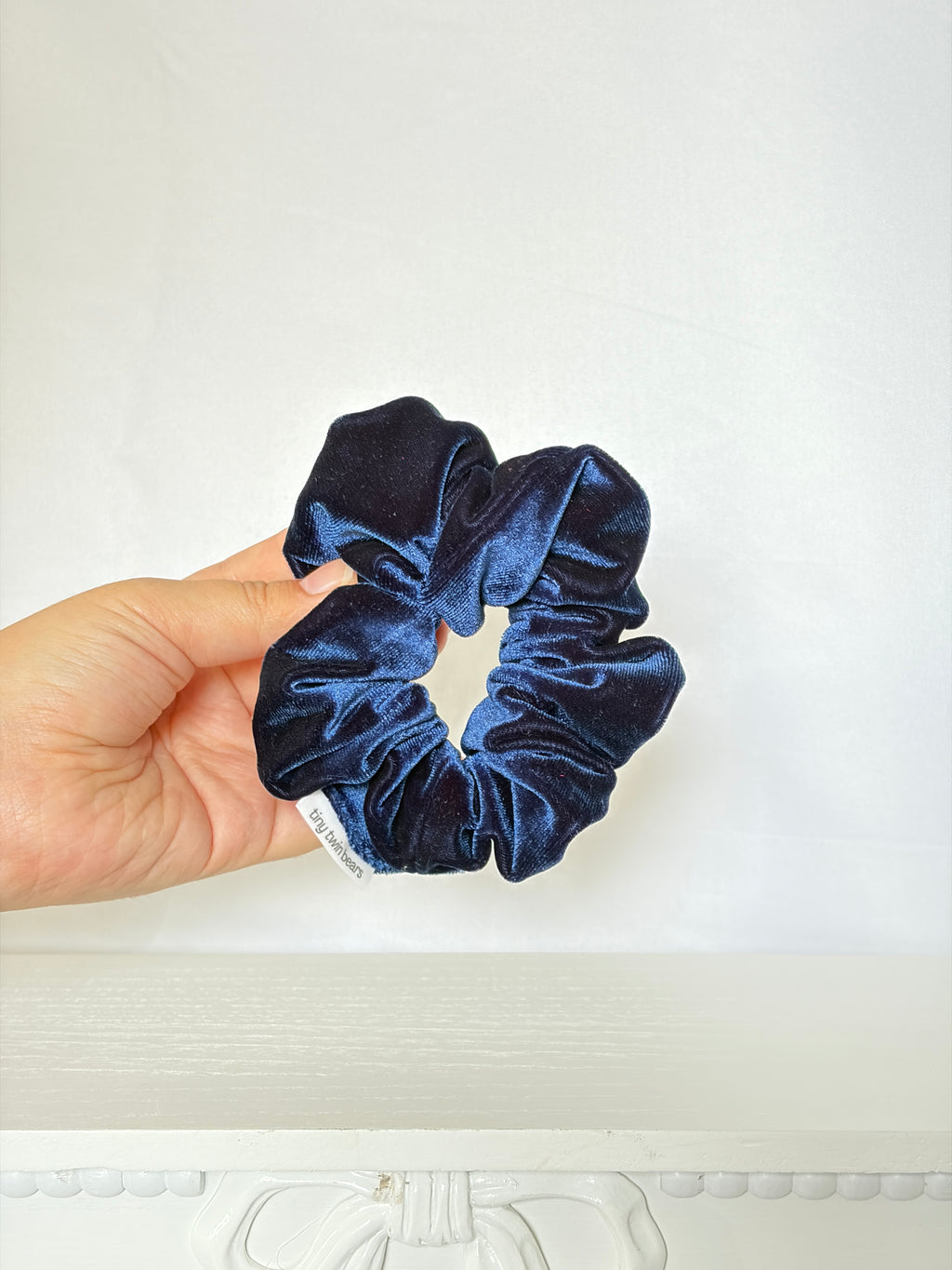 Blue Velvet Hair Scrunchie