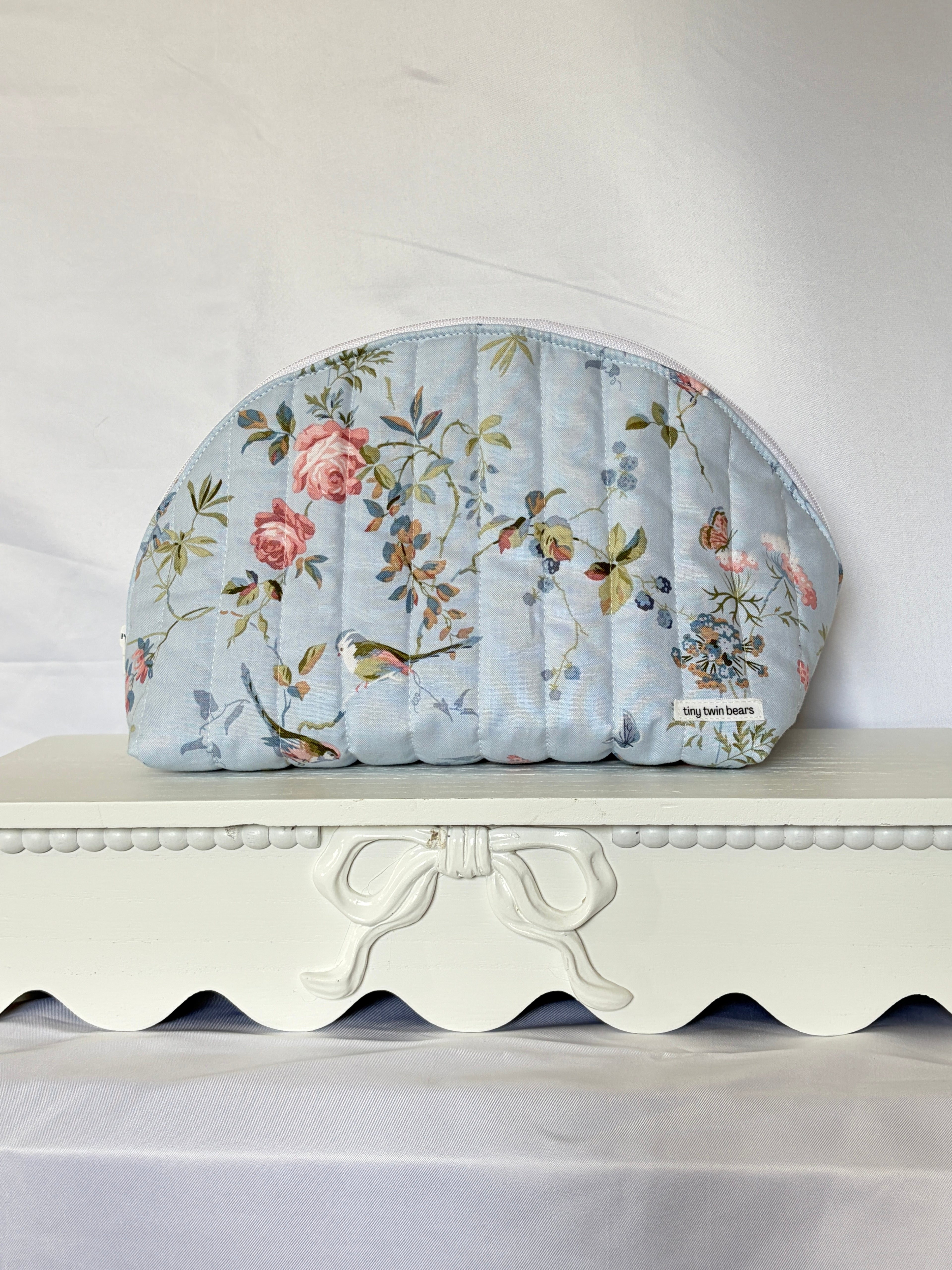 Blue Bird Large Clamshell Pouch