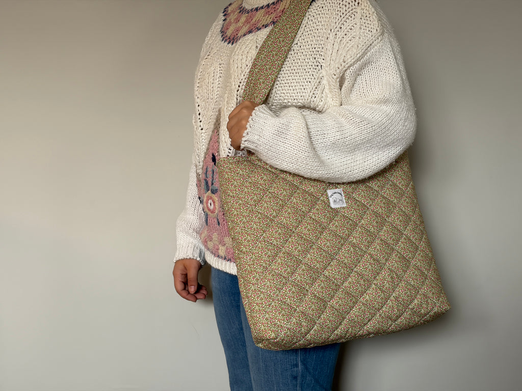 Ditsy Meadow - Handmade Quilted Tote Bag