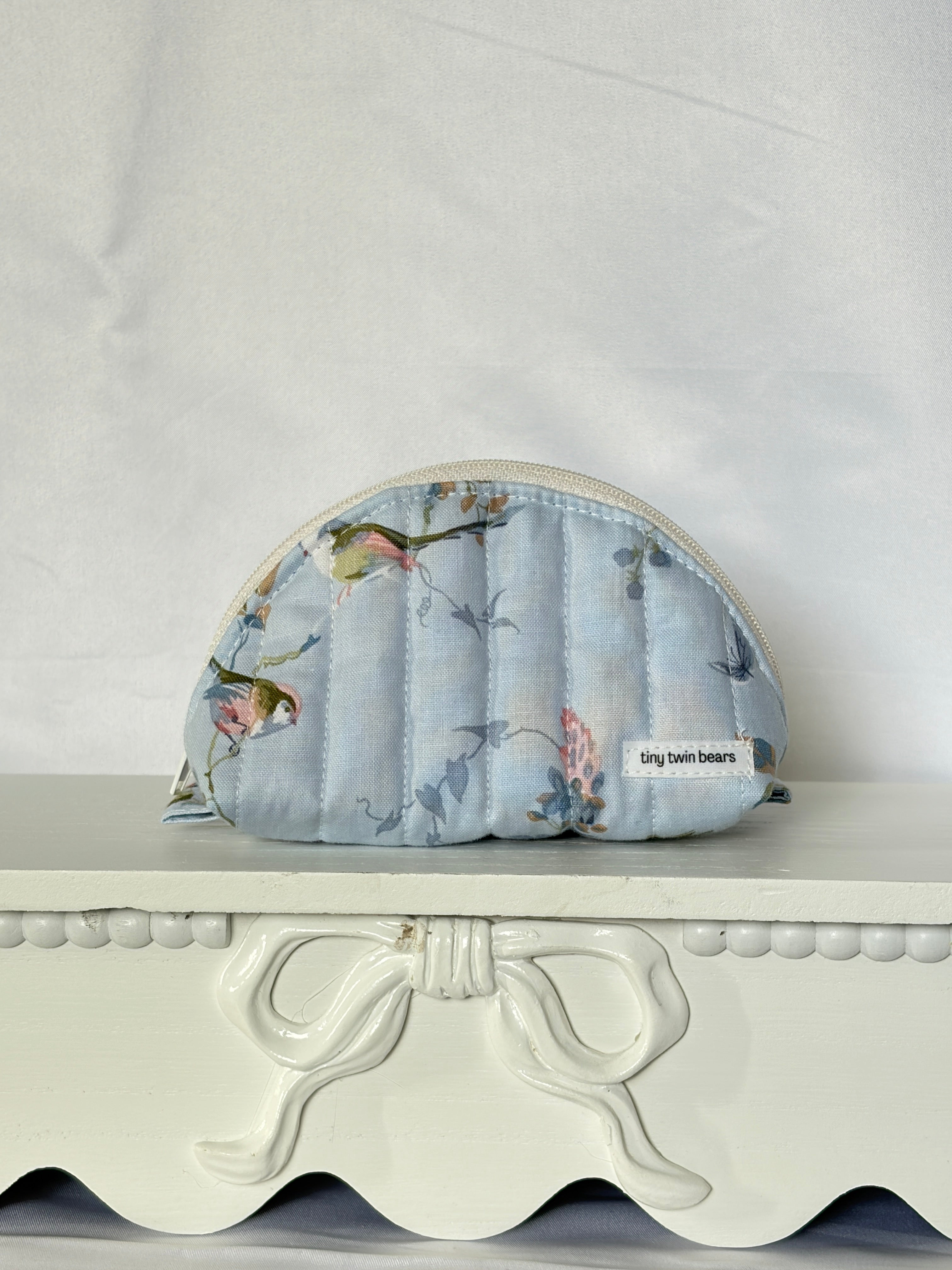 Blue Bird Small Clamshell Pouch