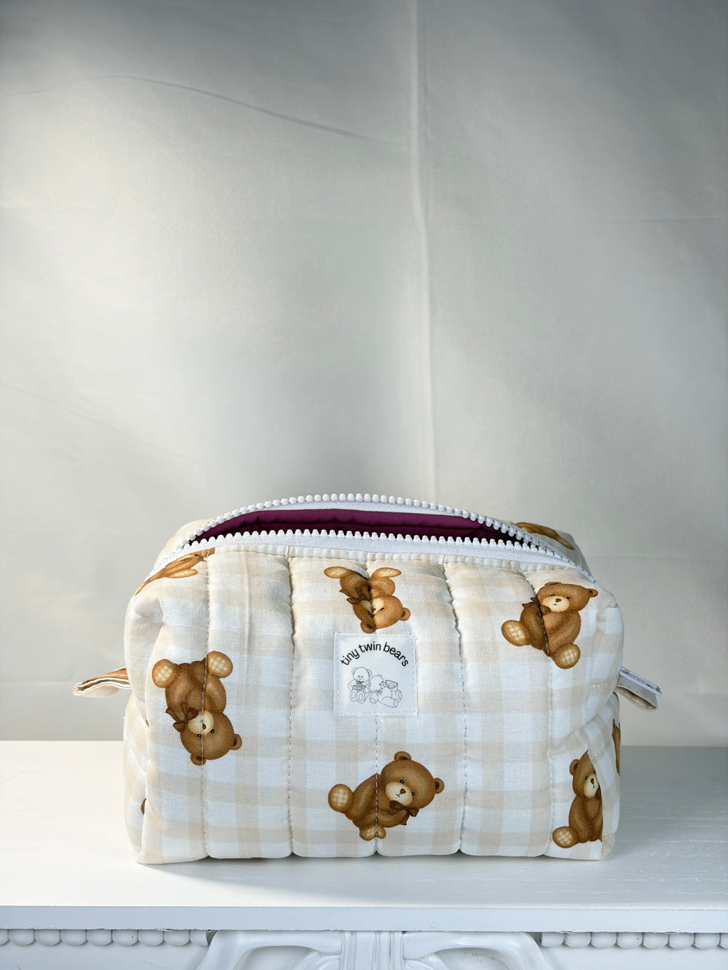 Berry Bear Boxy Makeup Bag