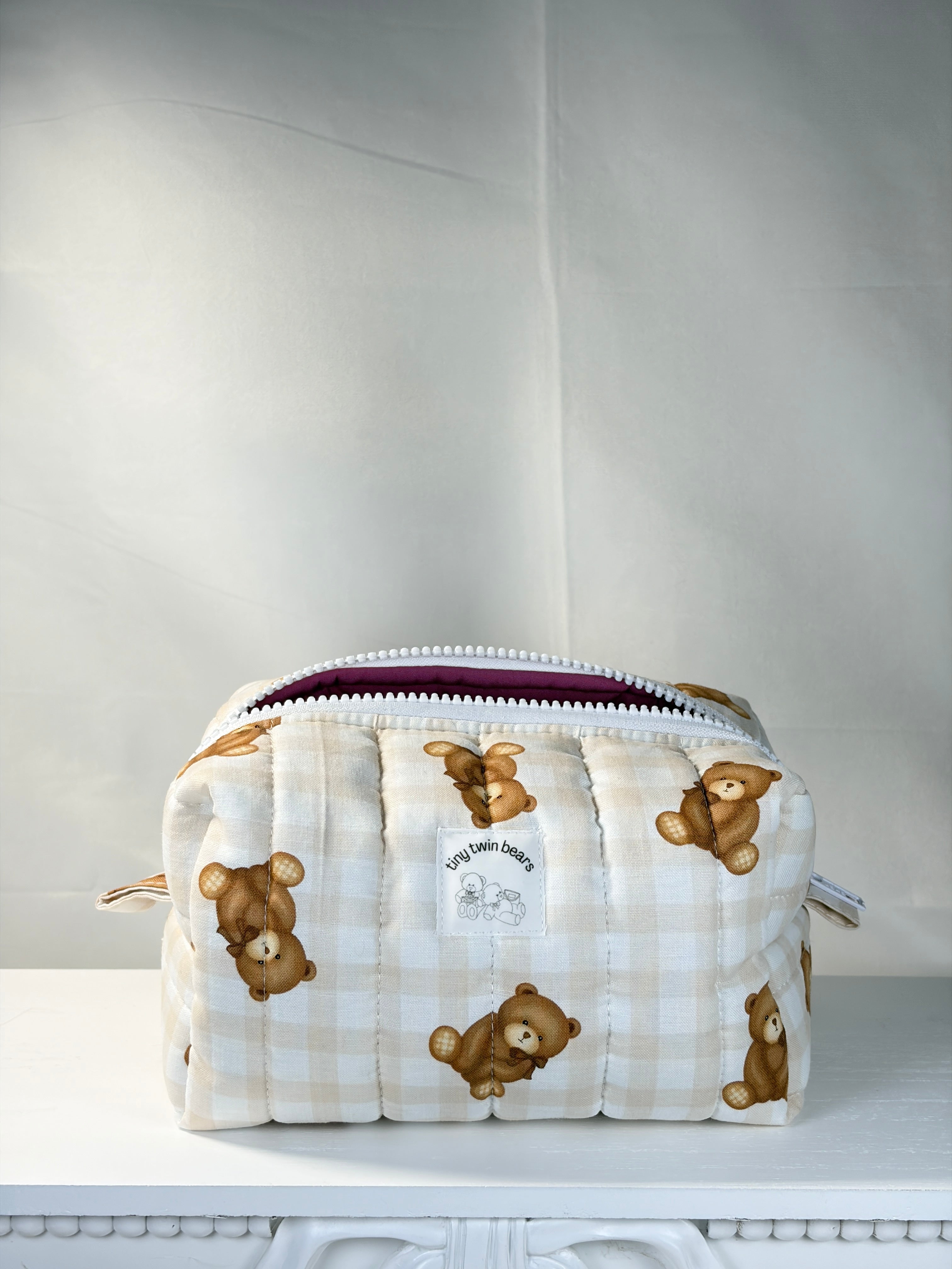 Berry Bear Boxy Makeup Bag
