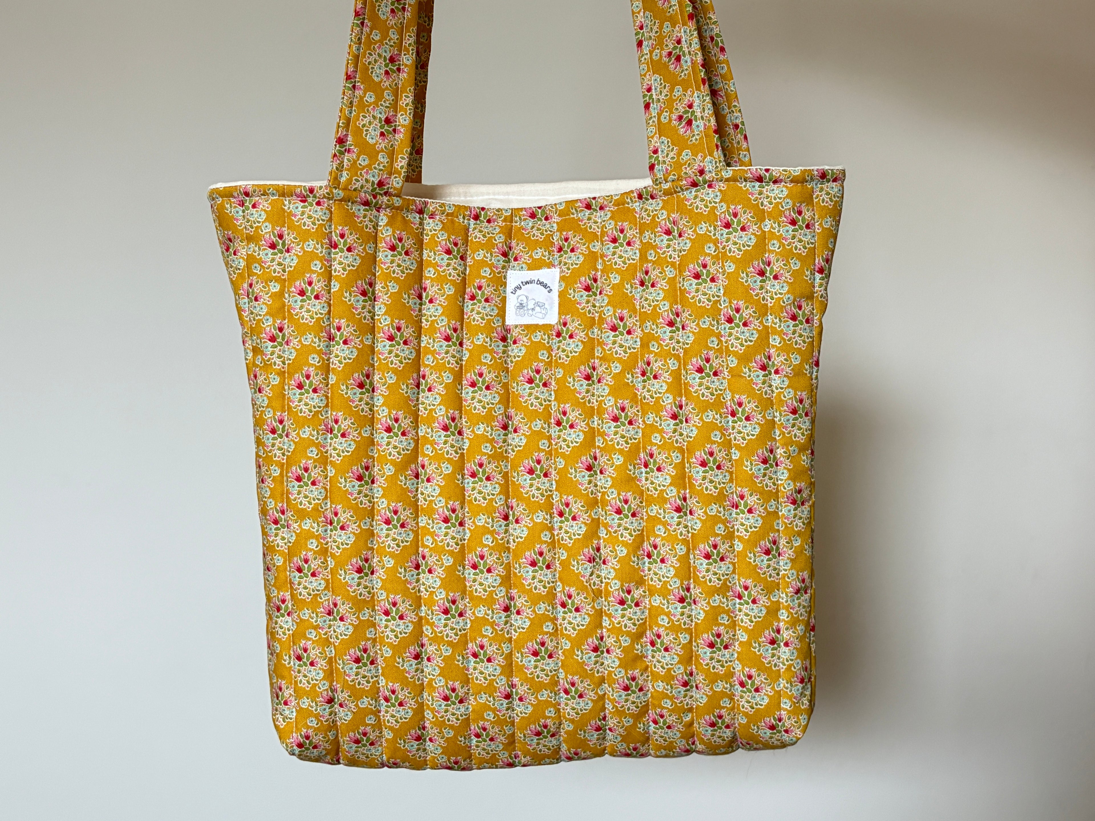Mustard Garden - Handmade Quilted Tote Bag