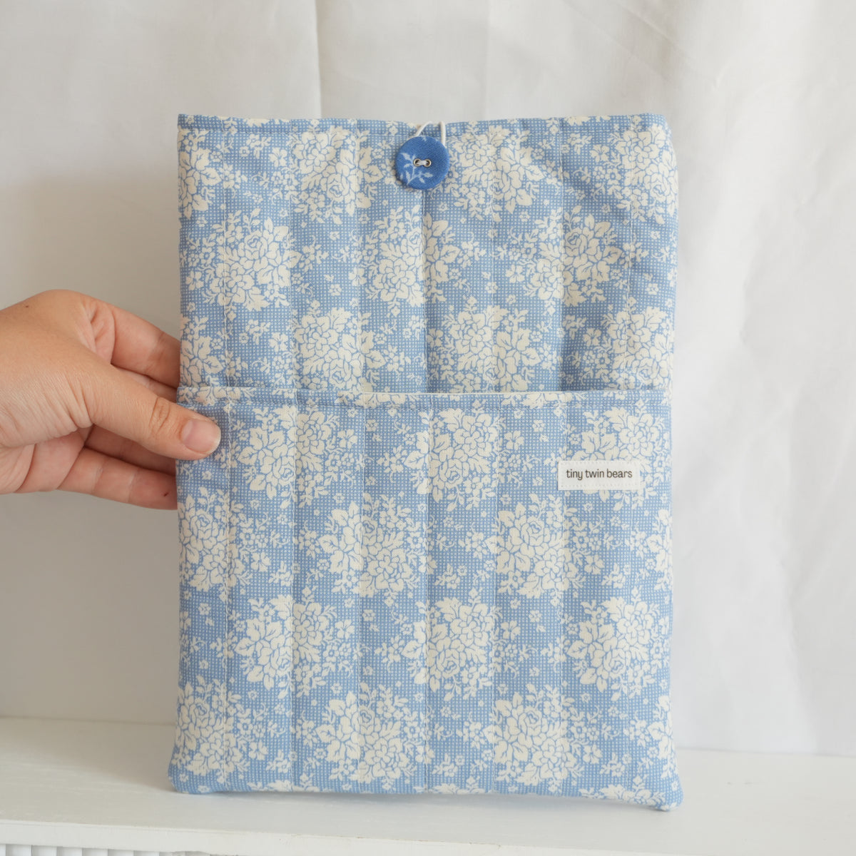 Blue Doily Book Sleeve