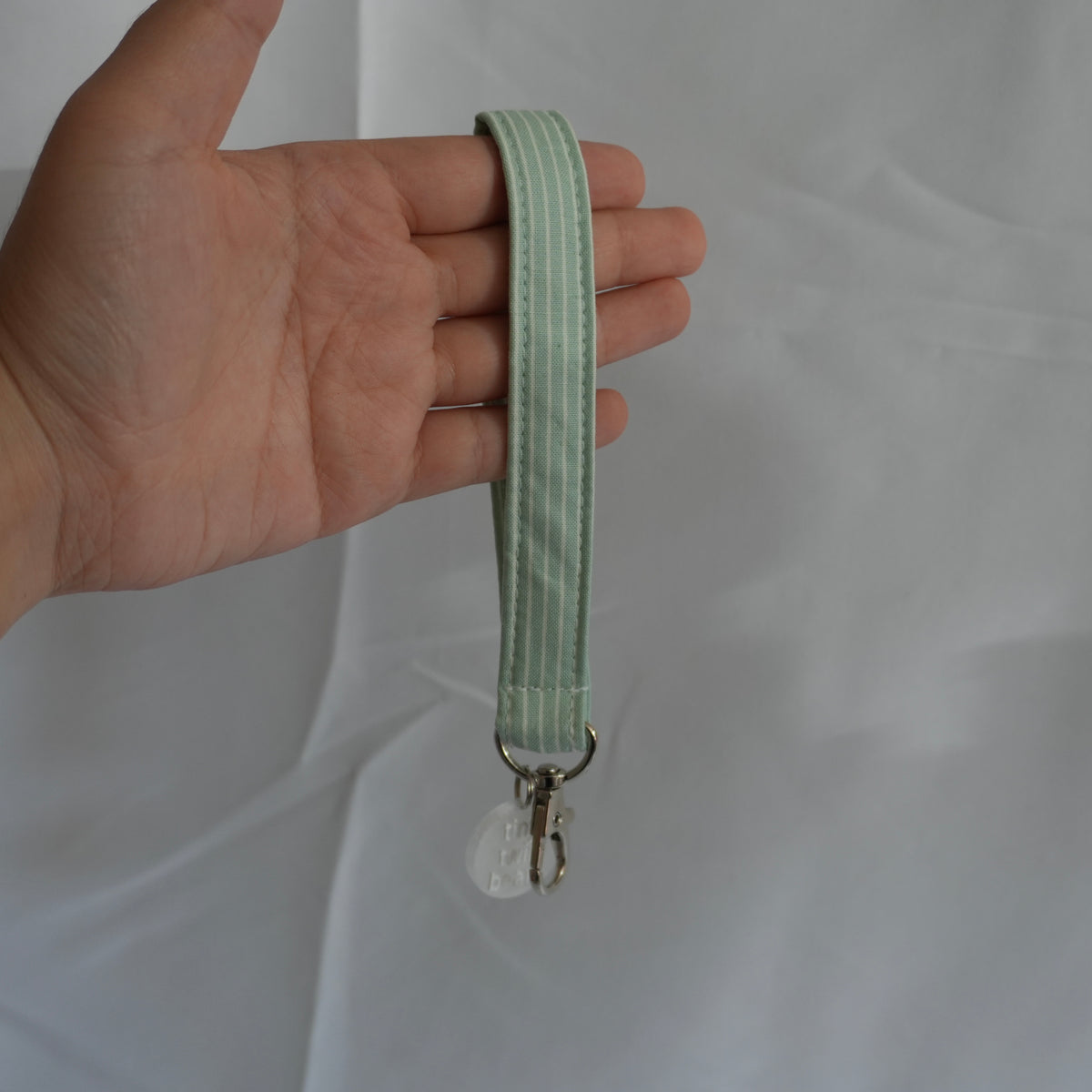 Blue Picnic Stripe Wristlet