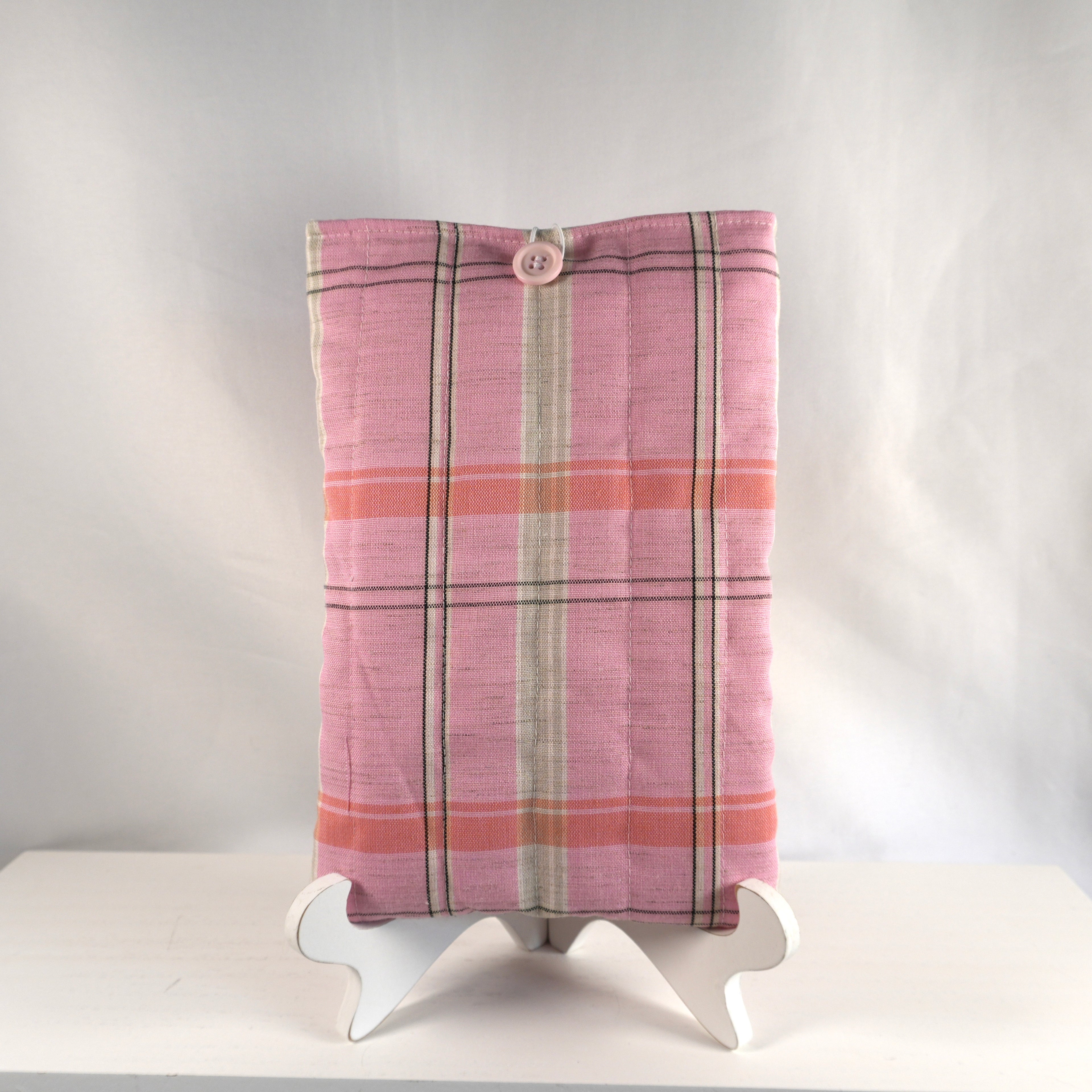 Pink Plaid Book Sleeve